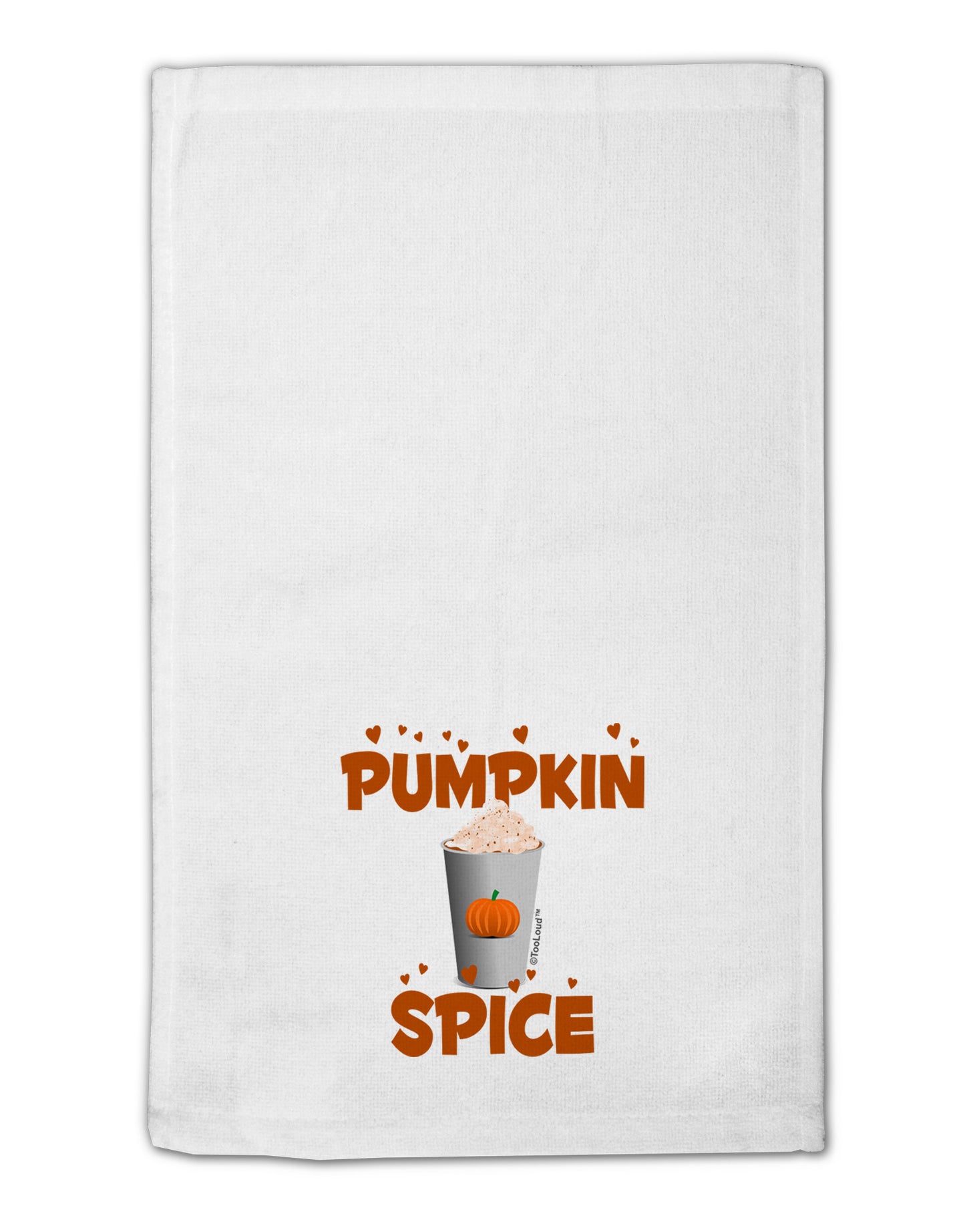 Pumpkin Spice Latte Hearts 11"x18" Dish Fingertip Towel-Fingertip Towel-TooLoud-White-Davson Sales