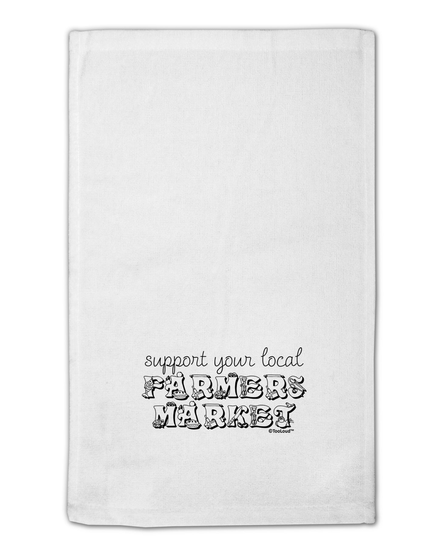 Support Your Local Farmers Market 11"x18" Dish Fingertip Towel-Fingertip Towel-TooLoud-White-Davson Sales