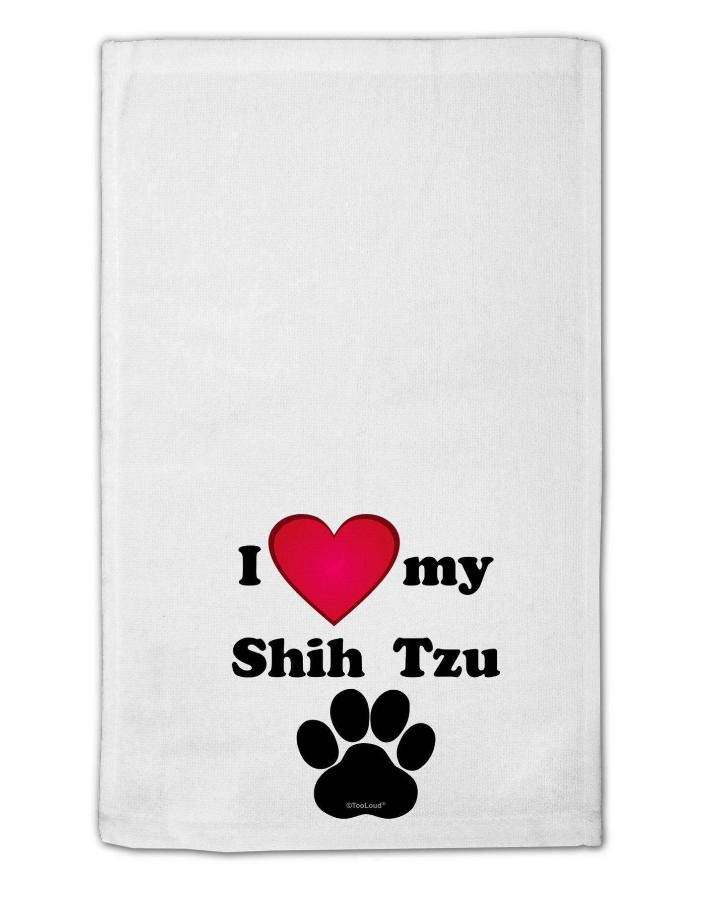 I Heart My Shih Tzu 11"x18" Dish Fingertip Towel by TooLoud-TooLoud-White-Davson Sales