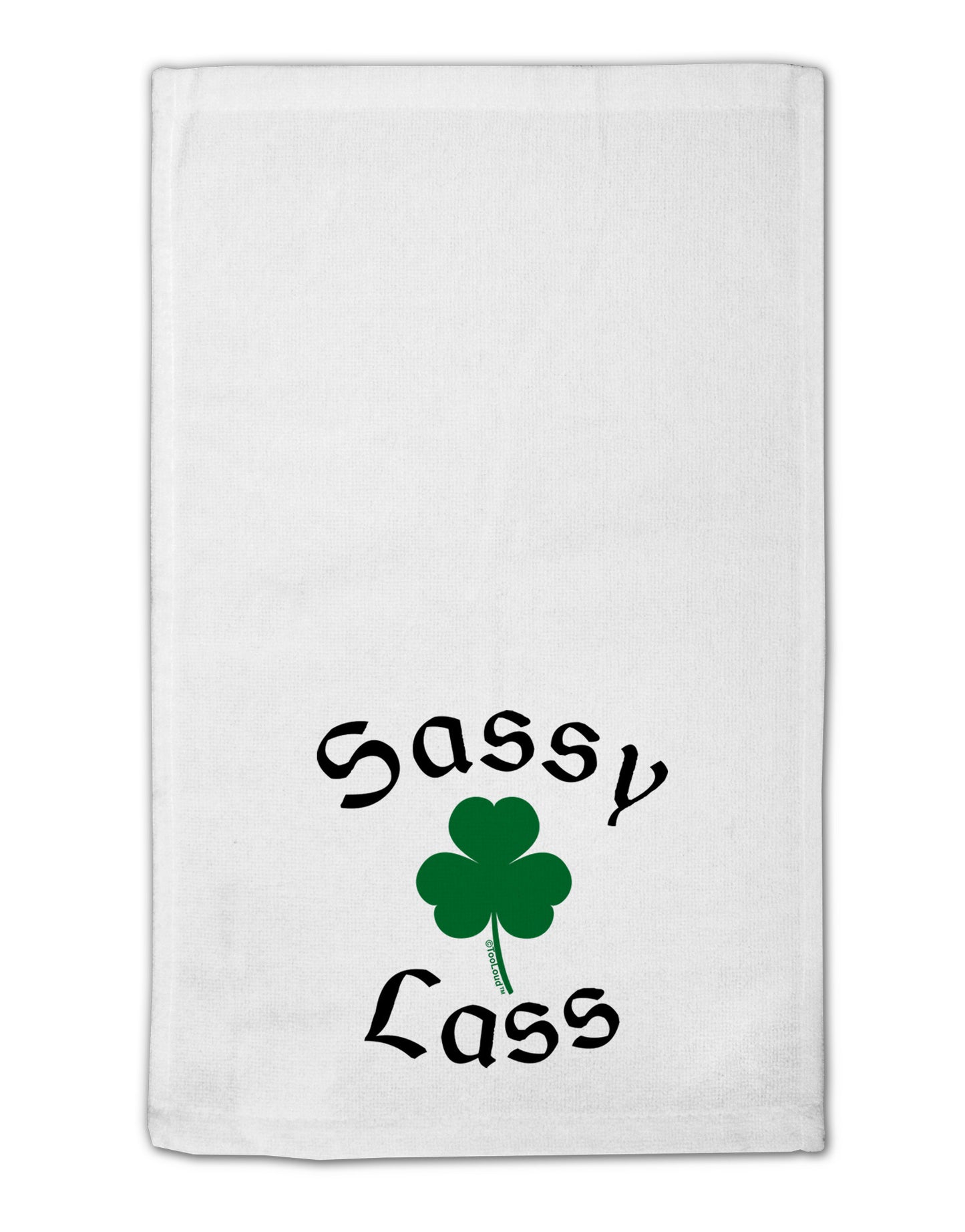 Sassy Lass St Patricks Day 11"x18" Dish Fingertip Towel-Fingertip Towel-TooLoud-White-Davson Sales