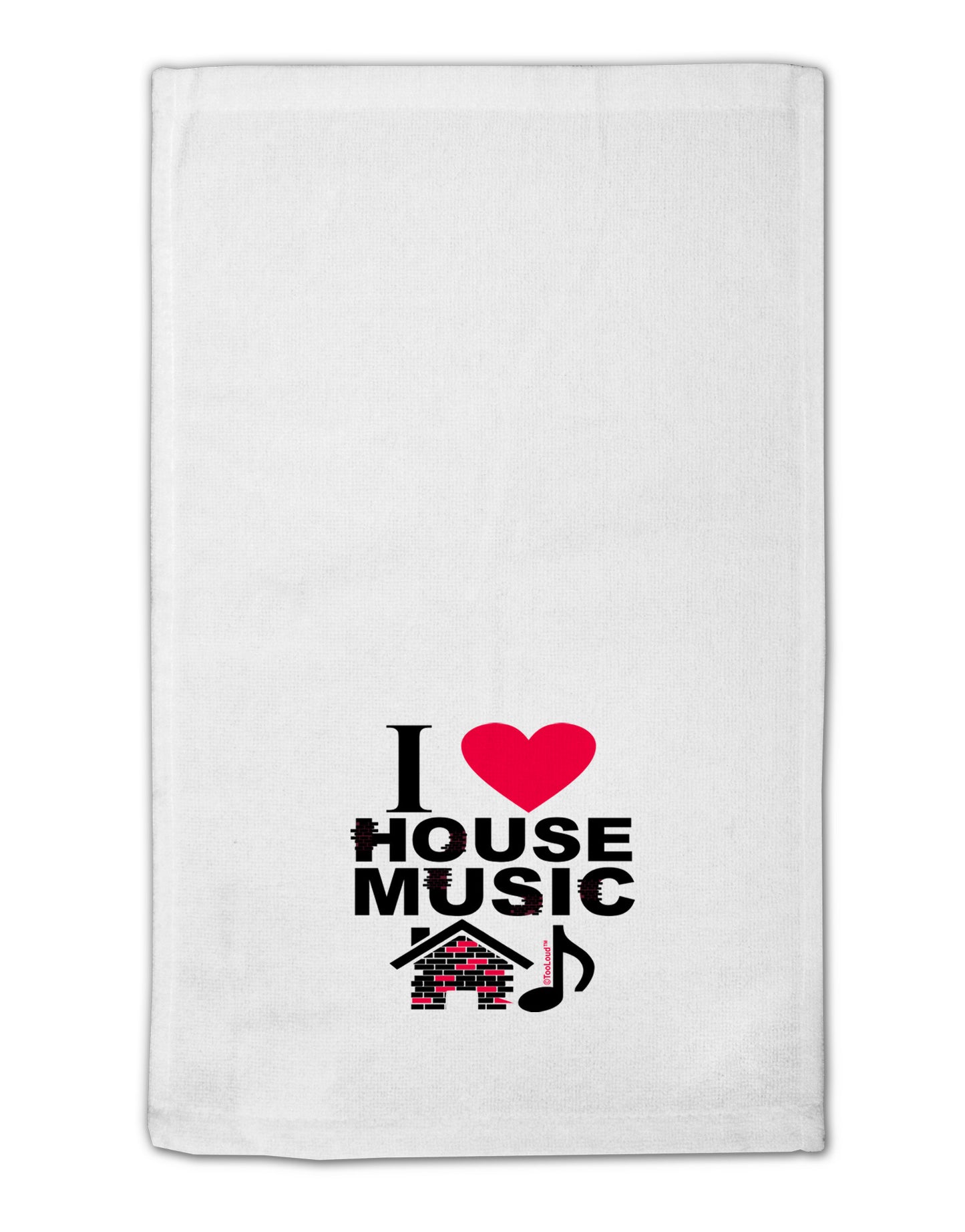 I Love House Pink 11"x18" Dish Fingertip Towel-Fingertip Towel-TooLoud-White-Davson Sales