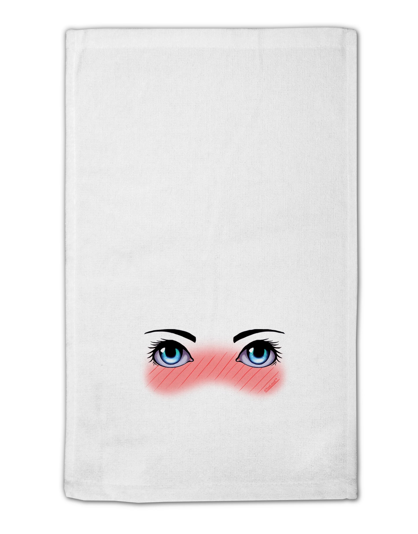 Blushing Anime Eyes 11"x18" Dish Fingertip Towel by TooLoud-Fingertip Towel-TooLoud-White-Davson Sales