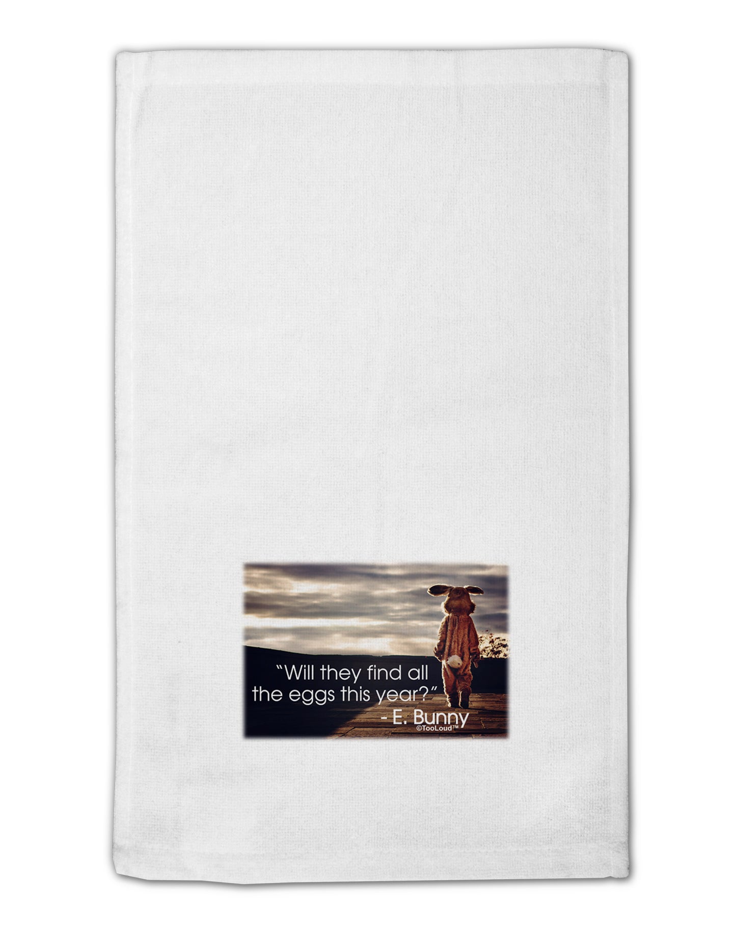 Will They Find the Eggs - Easter Bunny 11"x18" Dish Fingertip Towel by TooLoud-Fingertip Towel-TooLoud-White-Davson Sales
