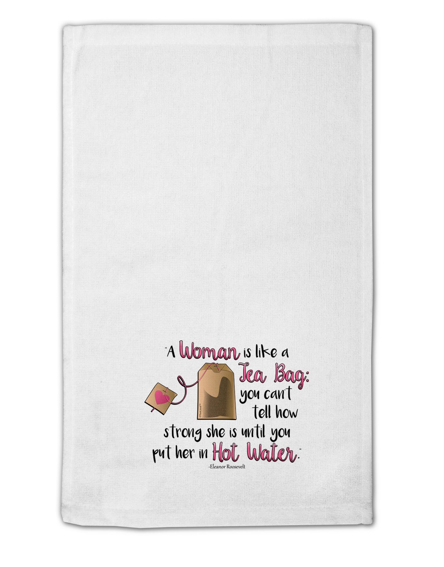 Woman Like A Tea Bag Eleanor R 11"x18" Dish Fingertip Towel-Fingertip Towel-TooLoud-White-Davson Sales