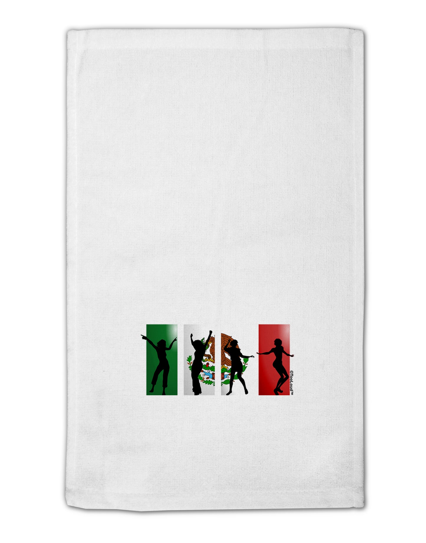 Mexican Flag - Dancing Silhouettes 11"x18" Dish Fingertip Towel by TooLoud-Fingertip Towel-TooLoud-White-Davson Sales