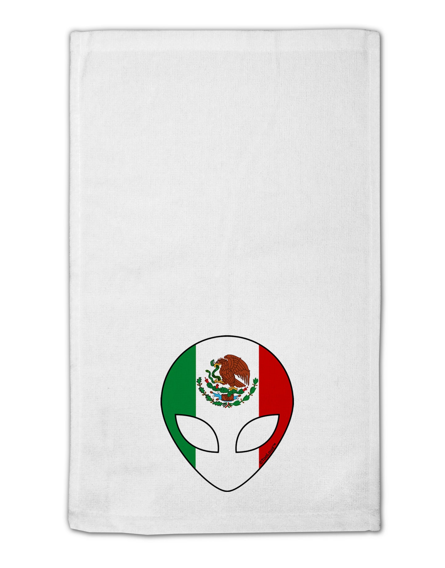 Mexican Flag Extraterrestrial 11"x18" Dish Fingertip Towel by TooLoud-Fingertip Towel-TooLoud-White-Davson Sales