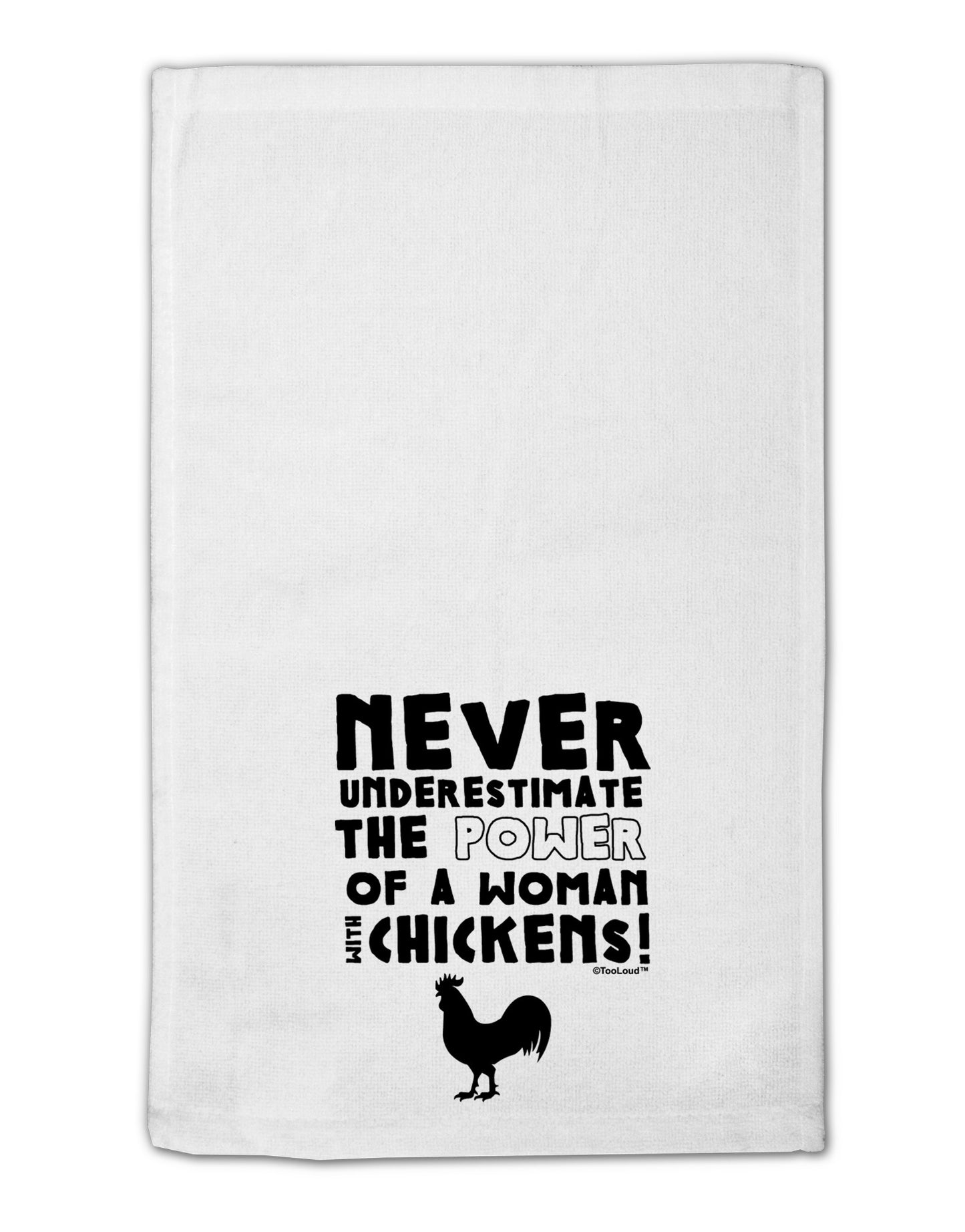 A Woman With Chickens 11"x18" Dish Fingertip Towel by TooLoud-Fingertip Towel-TooLoud-White-Davson Sales