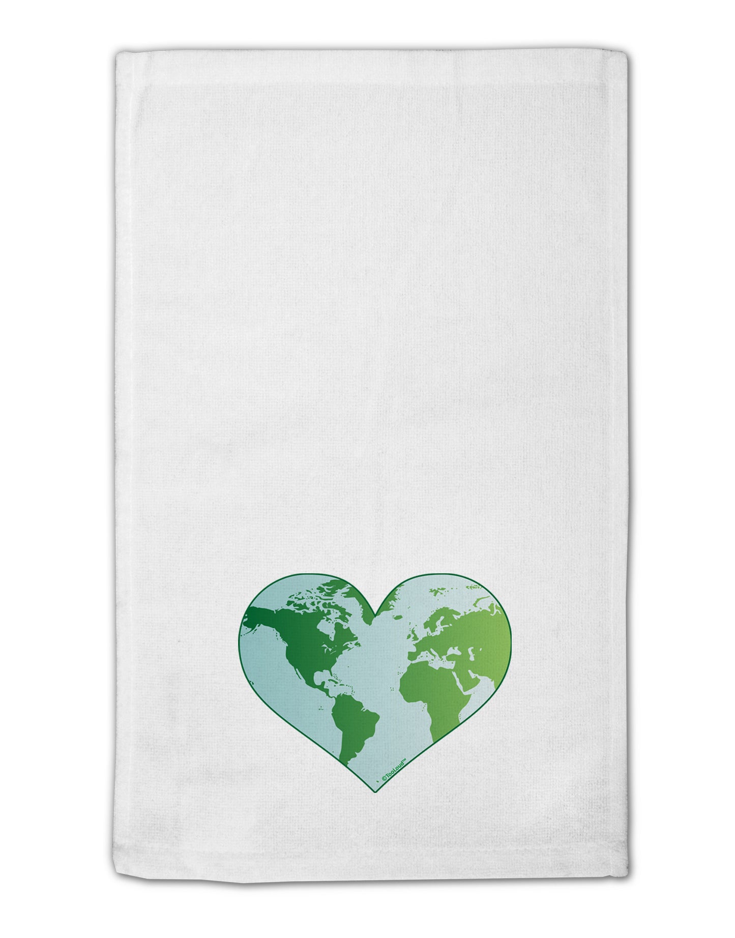 World Globe Heart 11"x18" Dish Fingertip Towel-Fingertip Towel-TooLoud-White-Davson Sales