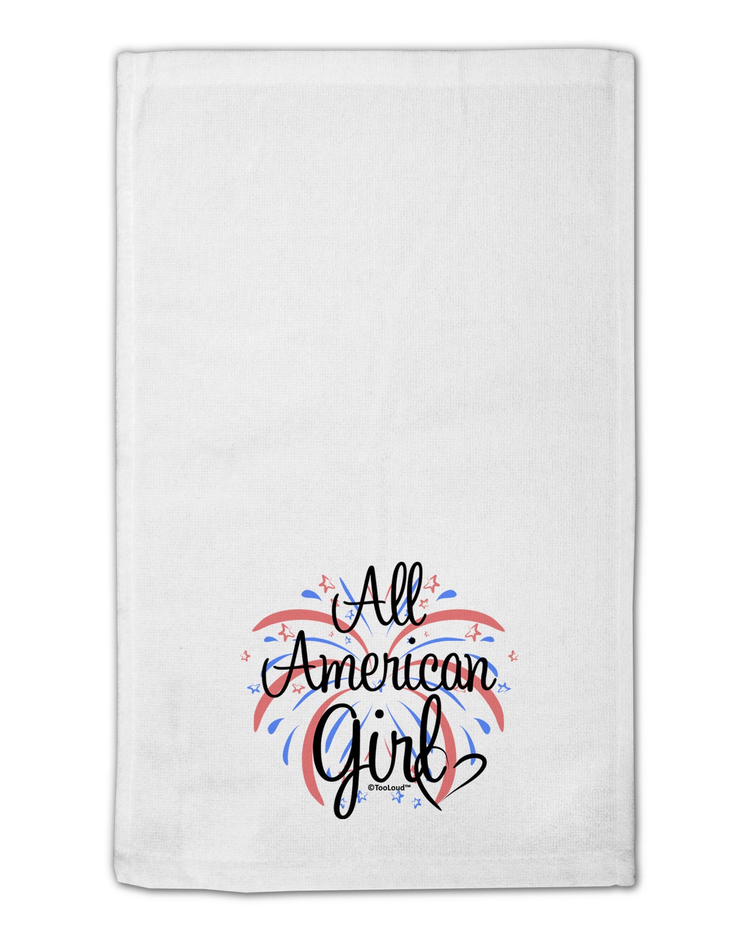 All American Girl - Fireworks and Heart 11"x18" Dish Fingertip Towel by TooLoud-Fingertip Towel-TooLoud-White-Davson Sales