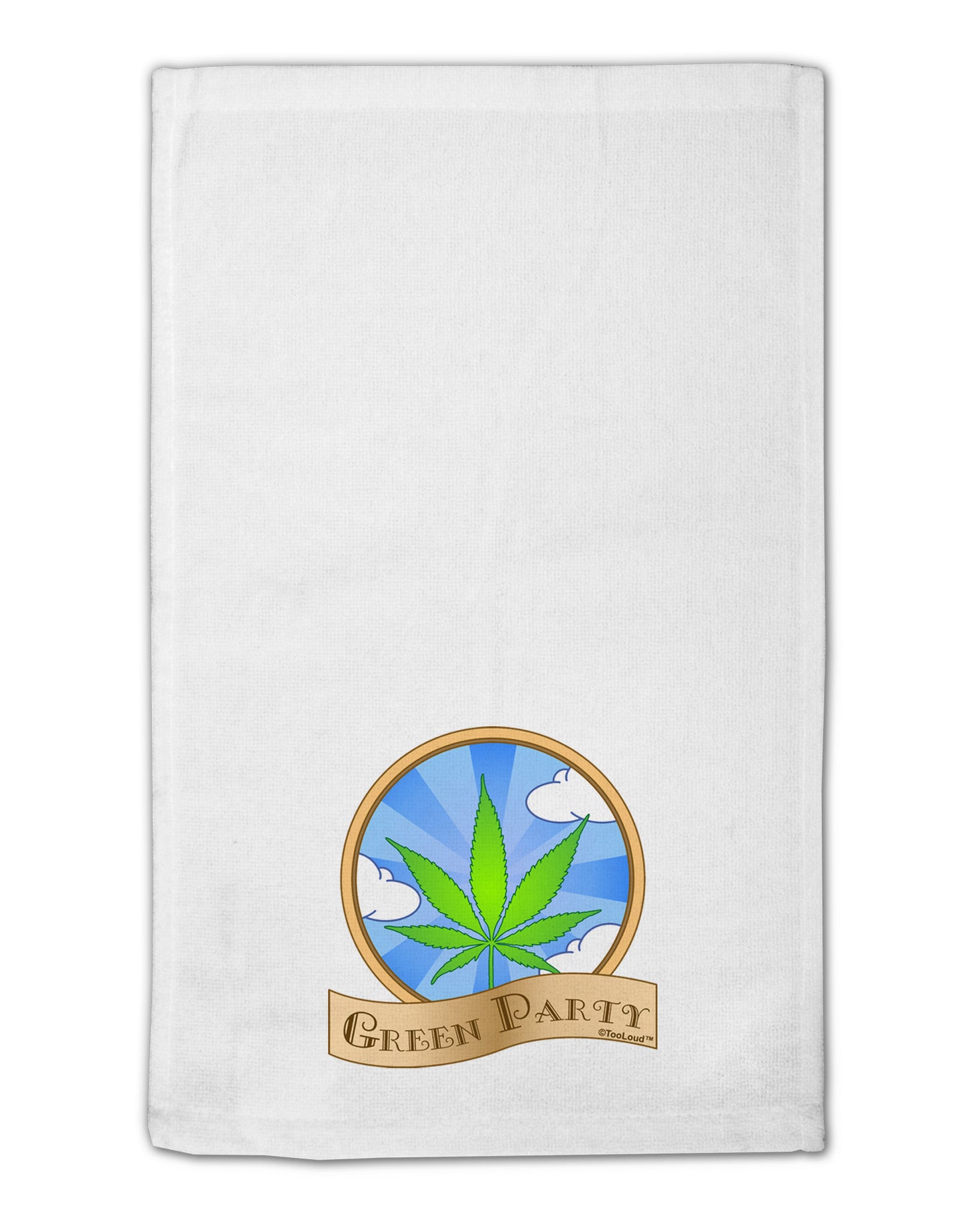 Green Party Symbol 11"x18" Dish Fingertip Towel-Fingertip Towel-TooLoud-White-Davson Sales
