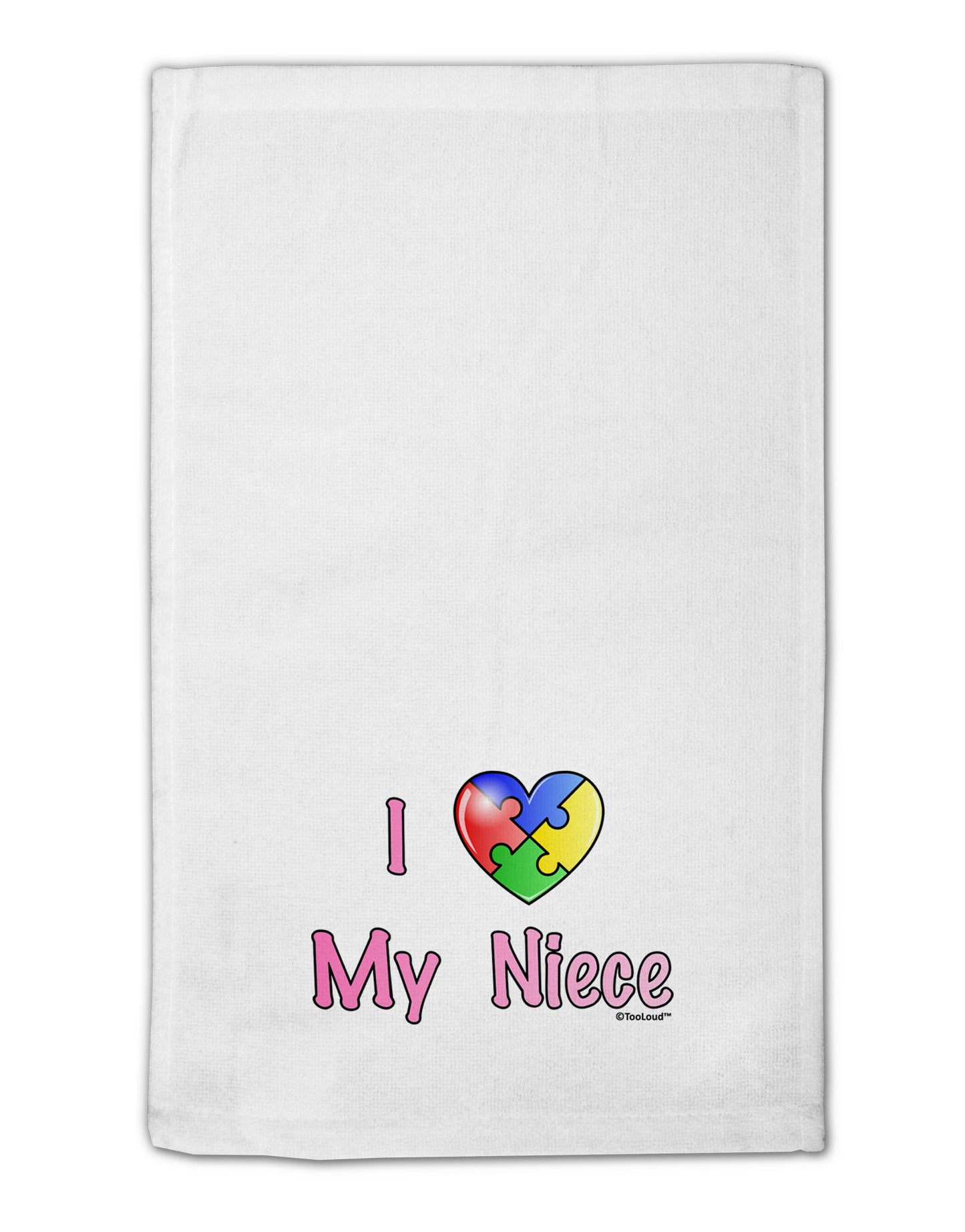 I Heart My Niece - Autism Awareness 11"x18" Dish Fingertip Towel by TooLoud-Fingertip Towel-TooLoud-White-Davson Sales
