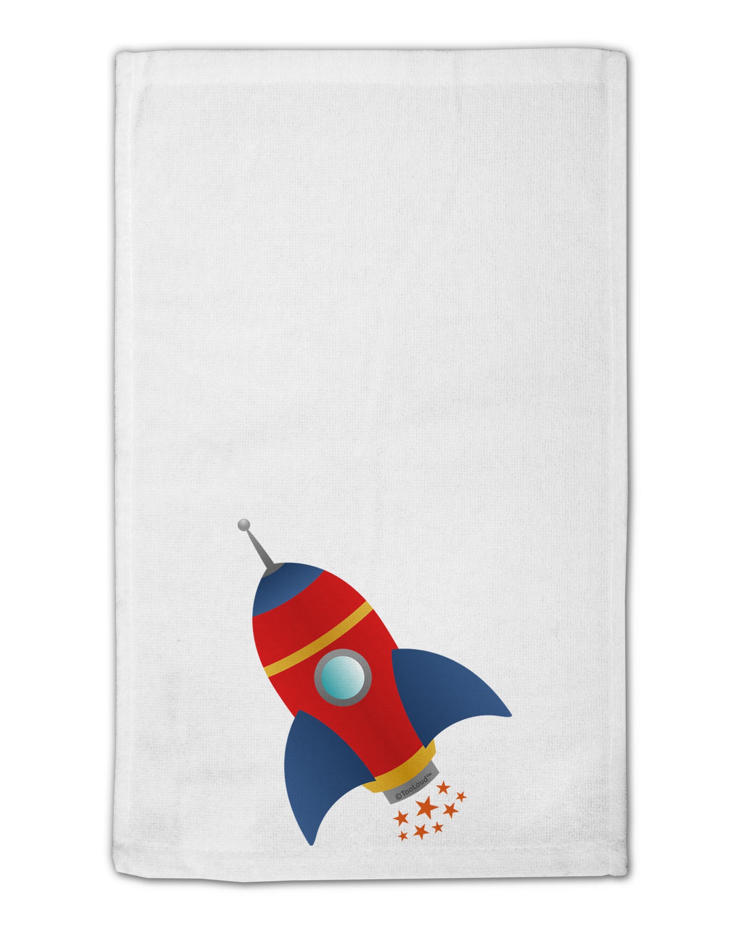 Space Rocket Ship and Stars 11"x18" Dish Fingertip Towel by TooLoud-Fingertip Towel-TooLoud-White-Davson Sales