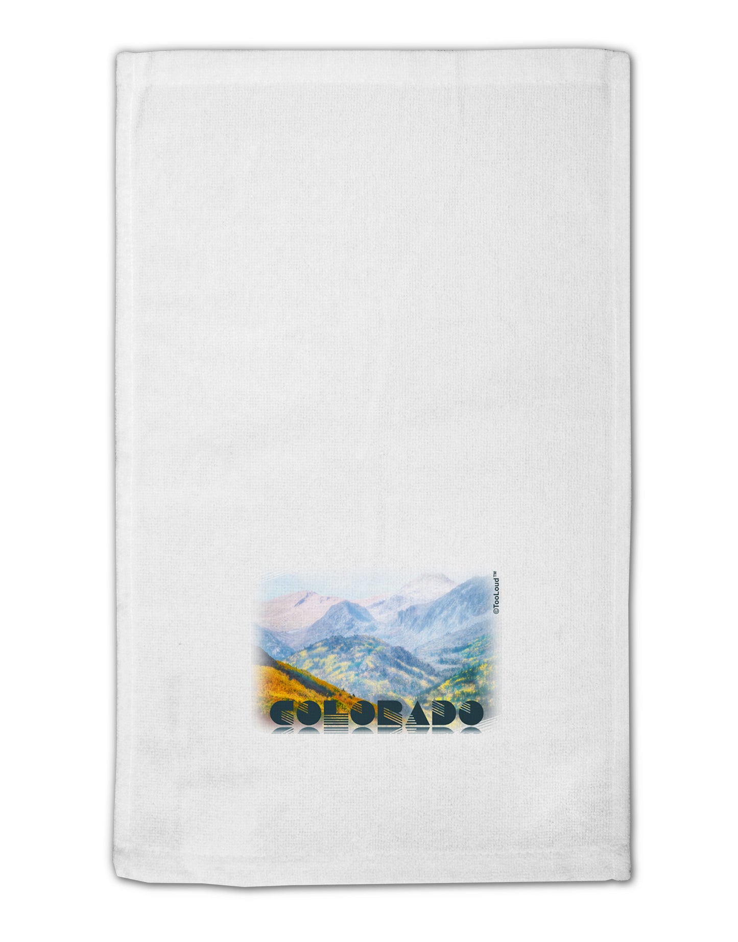 CO Fog Mountains Text 11"x18" Dish Fingertip Towel-Fingertip Towel-TooLoud-White-Davson Sales