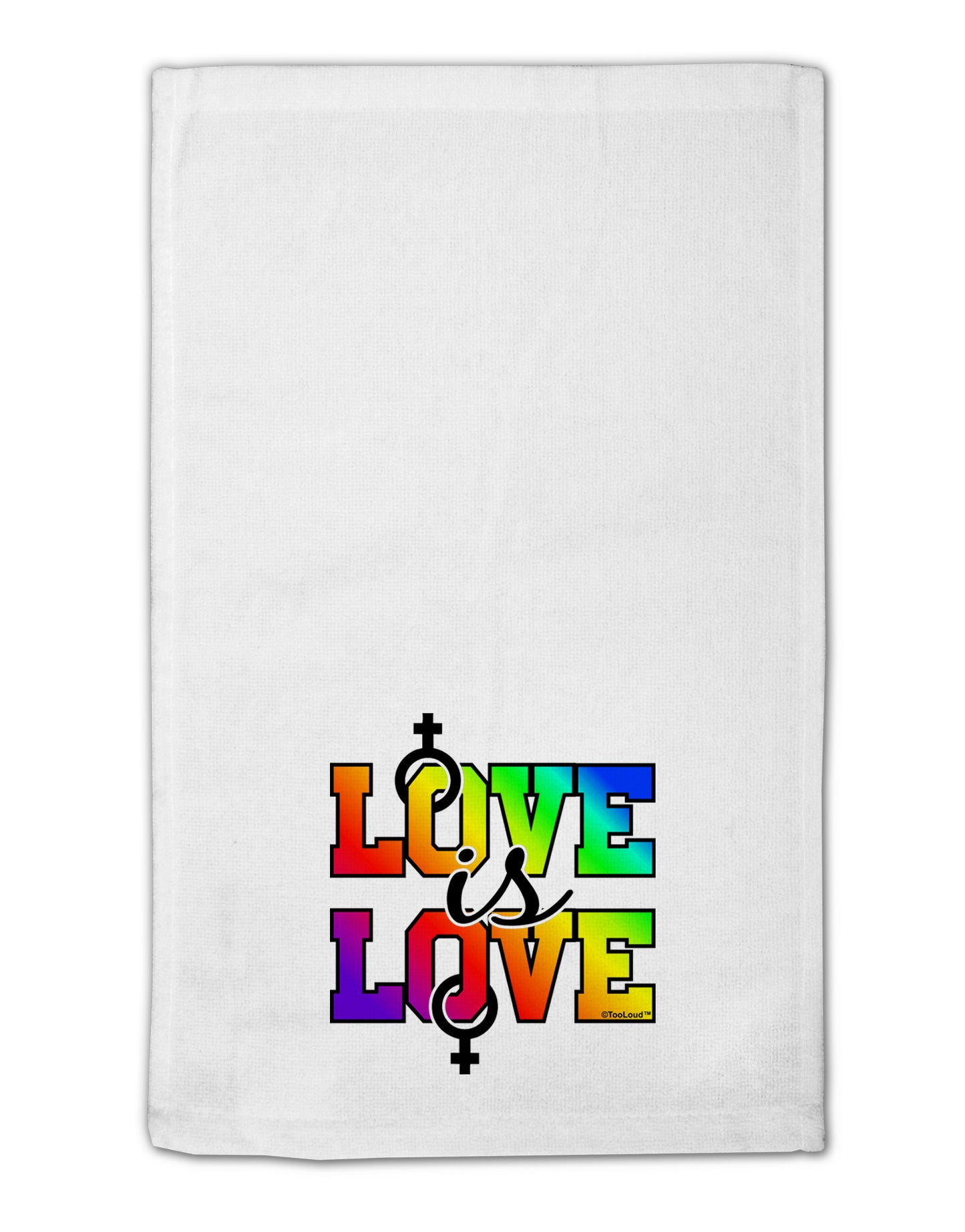 Love Is Love Lesbian Pride 11"x18" Dish Fingertip Towel-Fingertip Towel-TooLoud-White-Davson Sales