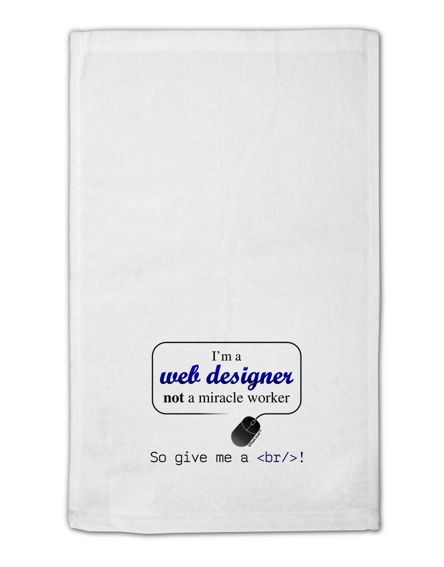 Web Designer Not Miracle Worker 11"x18" Dish Fingertip Towel-Fingertip Towel-TooLoud-White-Davson Sales