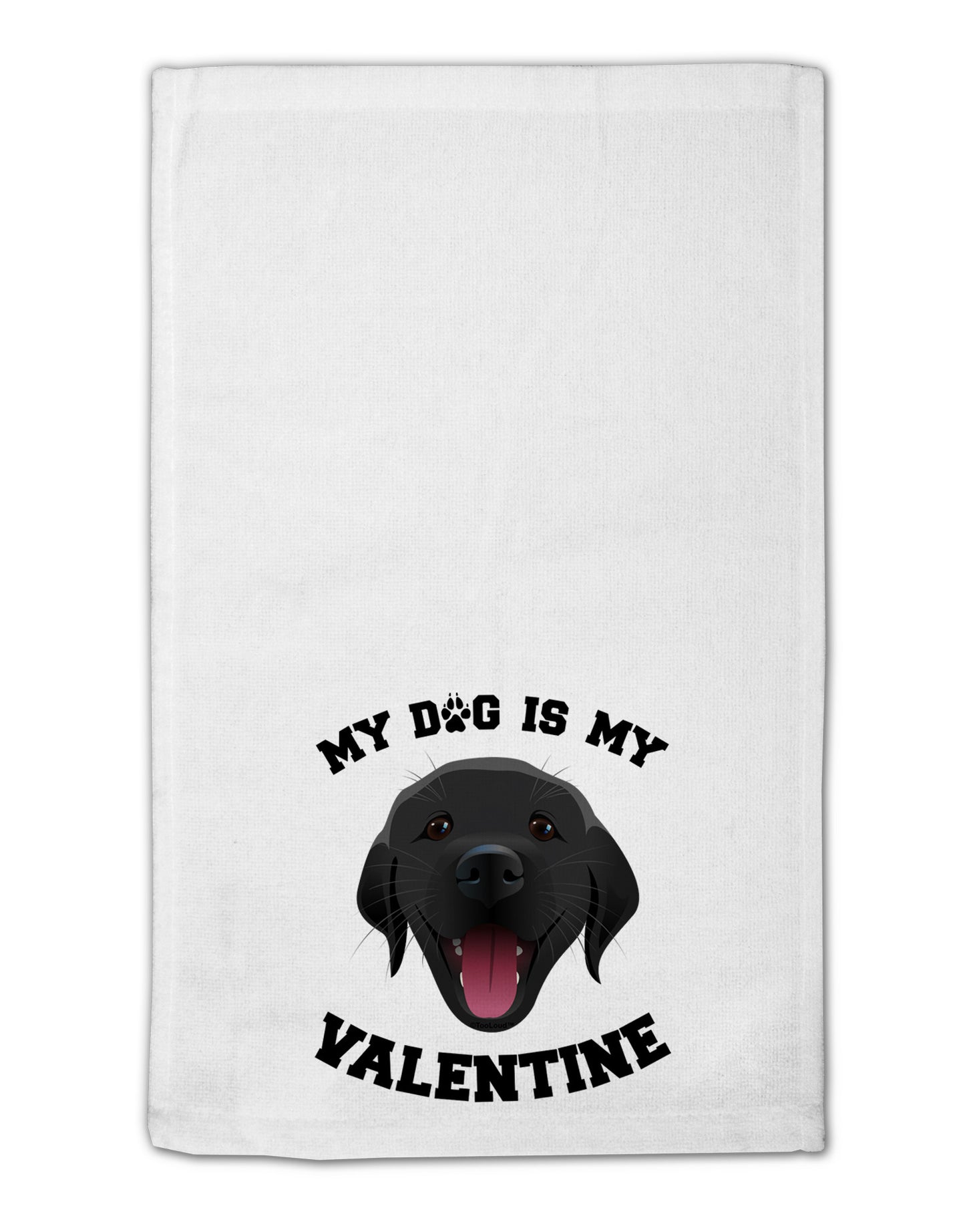 My Dog is my Valentine Black 11"x18" Dish Fingertip Towel-Fingertip Towel-TooLoud-White-Davson Sales