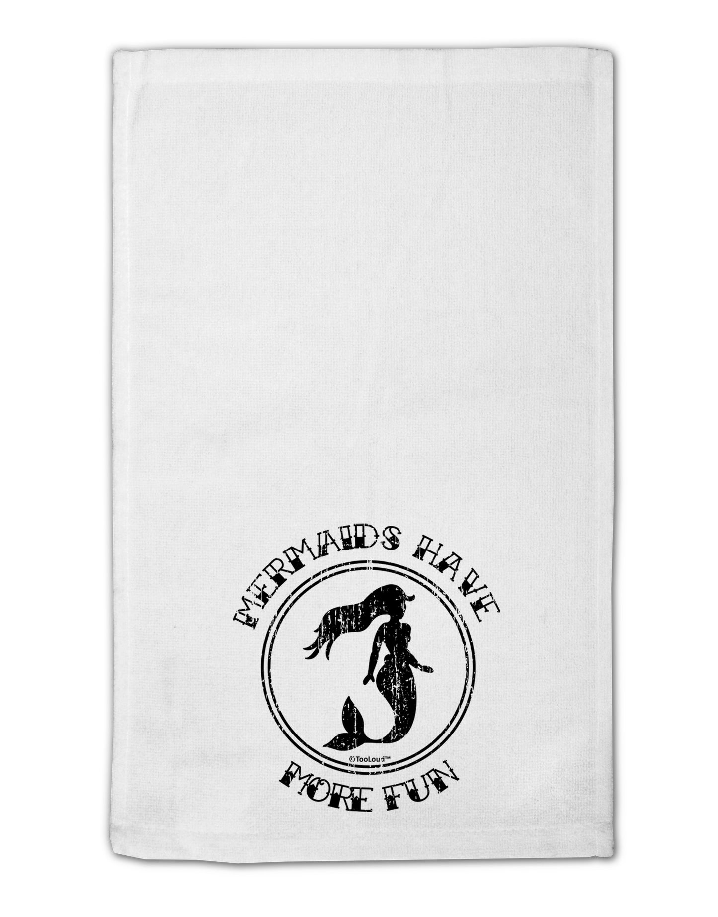 Mermaids Have More Fun - Distressed 11"x18" Dish Fingertip Towel-Fingertip Towel-TooLoud-White-Davson Sales