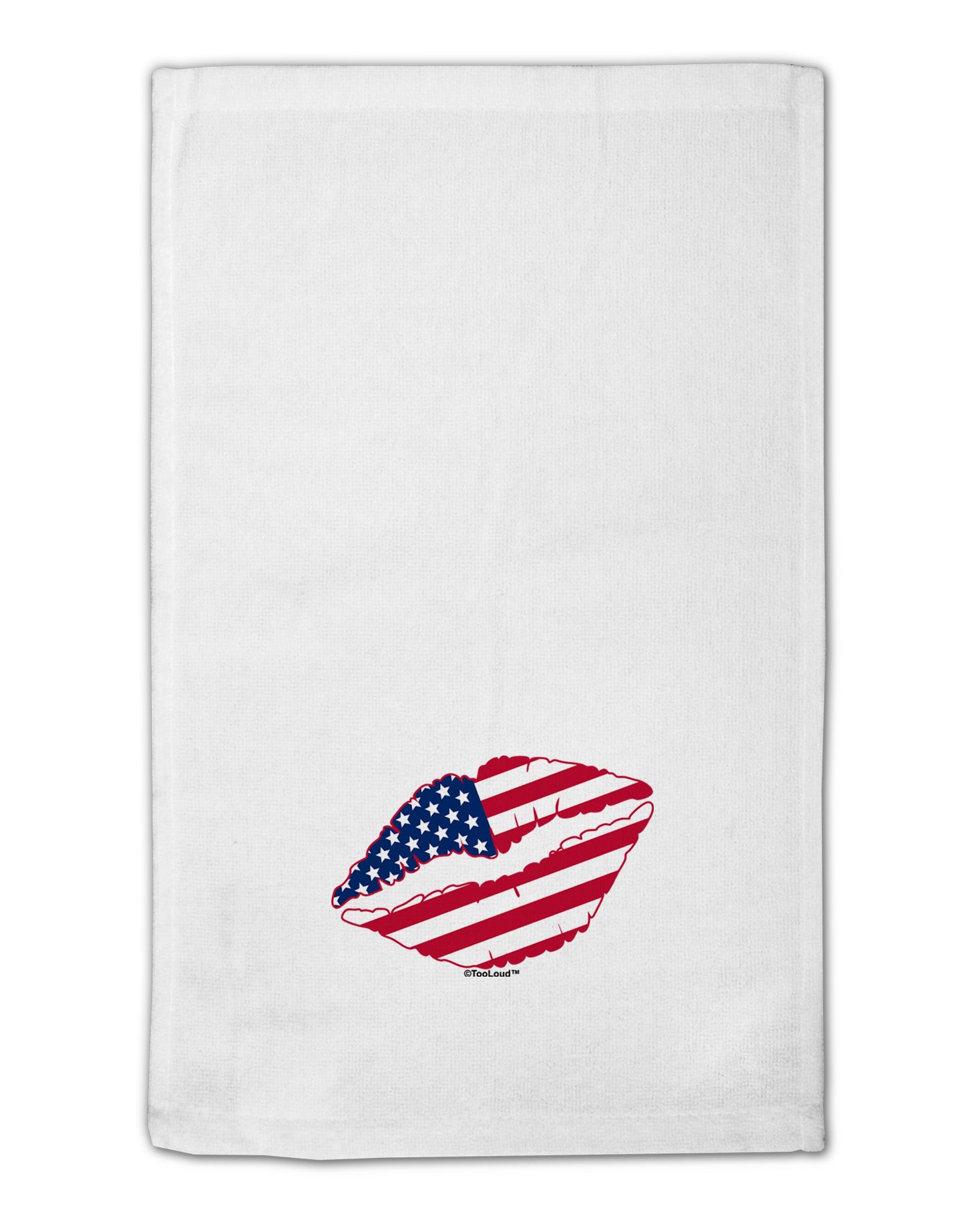 American Flag Lipstick 11"x18" Dish Fingertip Towel by TooLoud-Fingertip Towel-TooLoud-White-Davson Sales