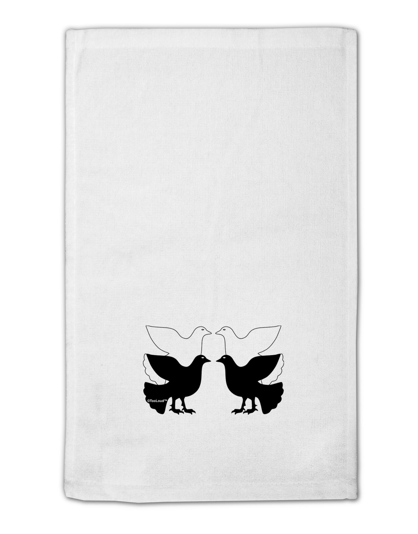 Four Calling Birds 11"x18" Dish Fingertip Towel-Fingertip Towel-TooLoud-White-Davson Sales