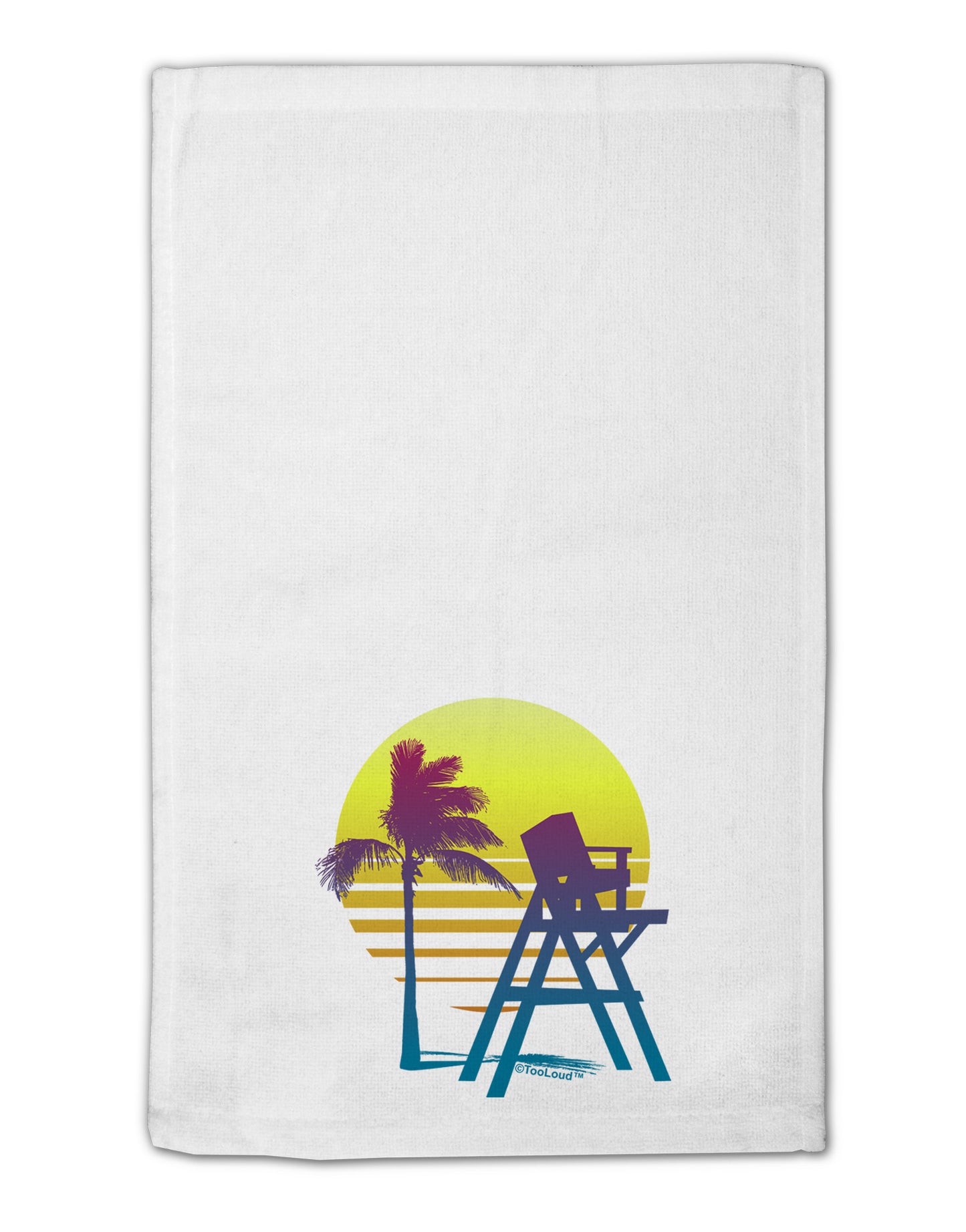 LA Beach Silhouette Letters 11"x18" Dish Fingertip Towel-Fingertip Towel-TooLoud-White-Davson Sales