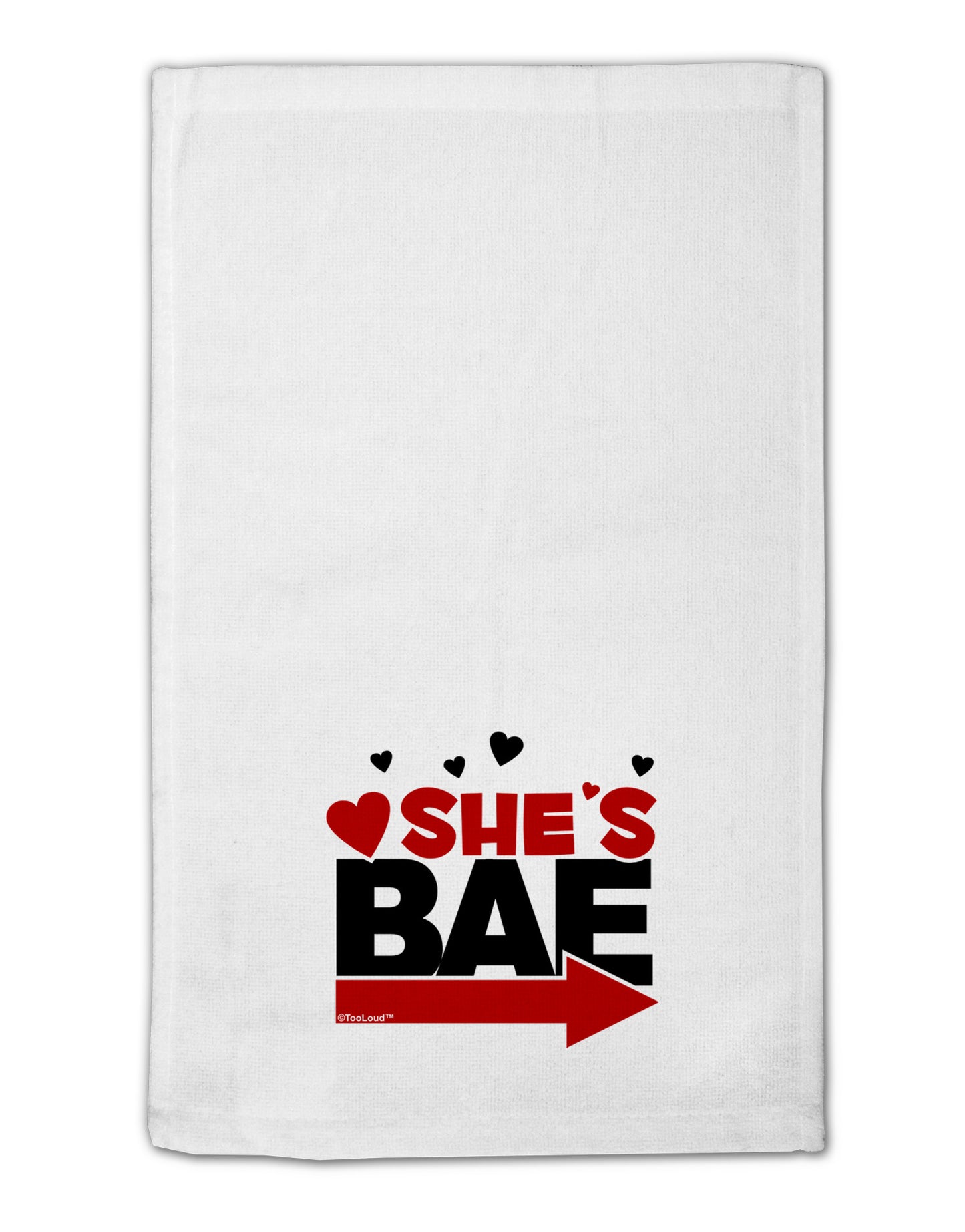 She's BAE - Right Arrow 11"x18" Dish Fingertip Towel-Fingertip Towel-TooLoud-White-Davson Sales