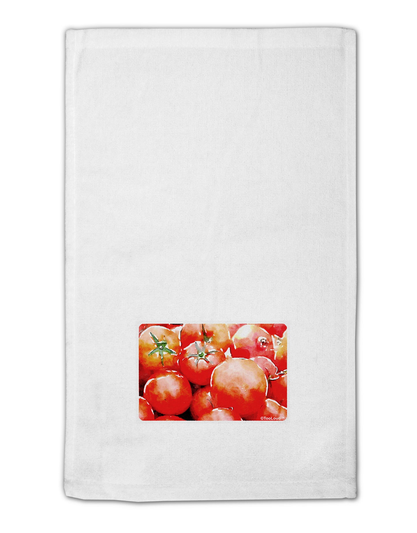 Watercolor Tomatoes 11"x18" Dish Fingertip Towel-Fingertip Towel-TooLoud-White-Davson Sales