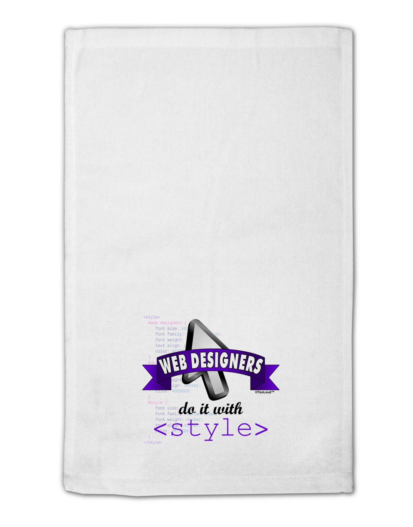TooLoud Web Designers - Style 11"x18" Dish Fingertip Towel-Fingertip Towel-TooLoud-White-Davson Sales