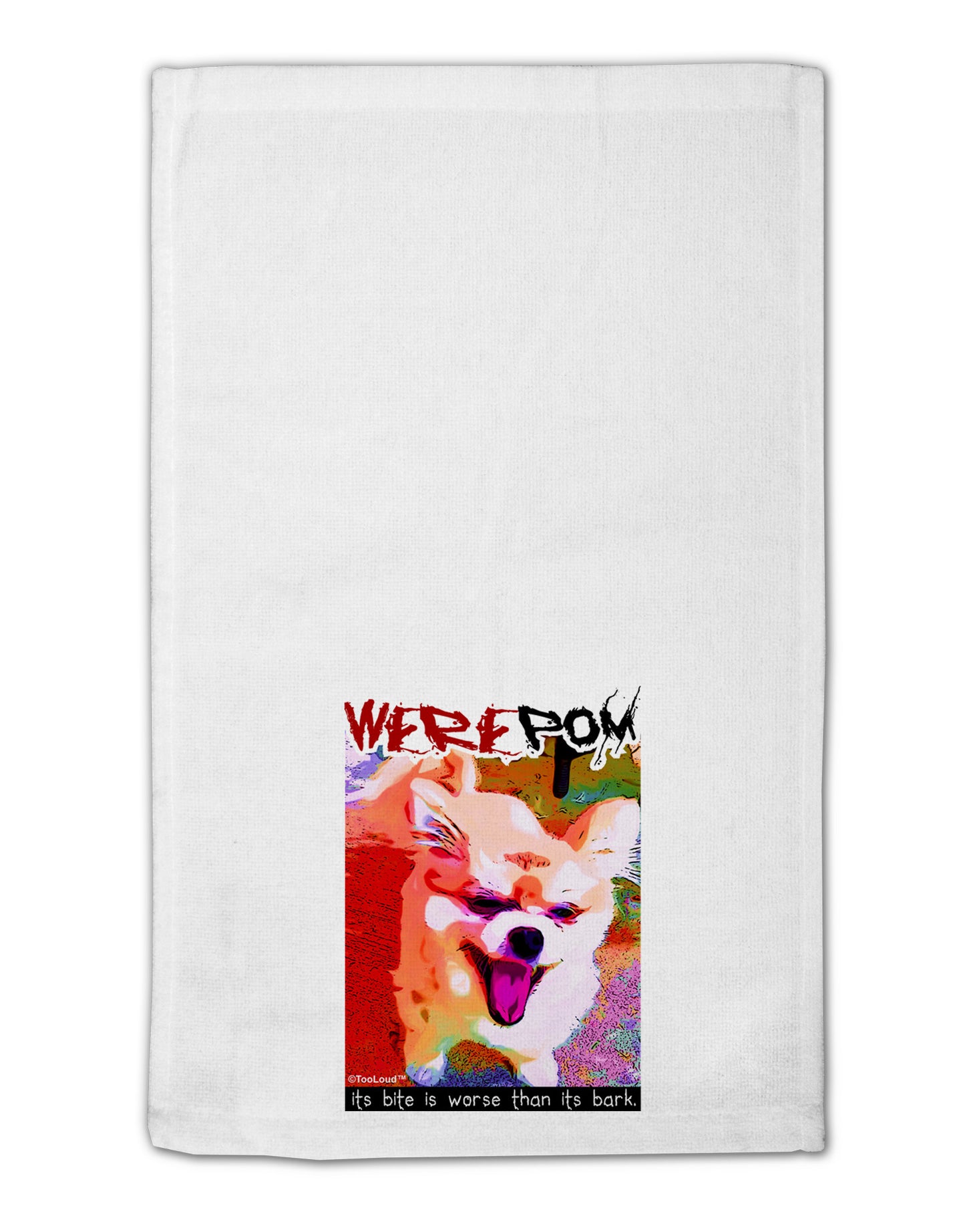 TooLoud WerePom - Werewolf Pomeranian 11"x18" Dish Fingertip Towel-Fingertip Towel-TooLoud-White-Davson Sales