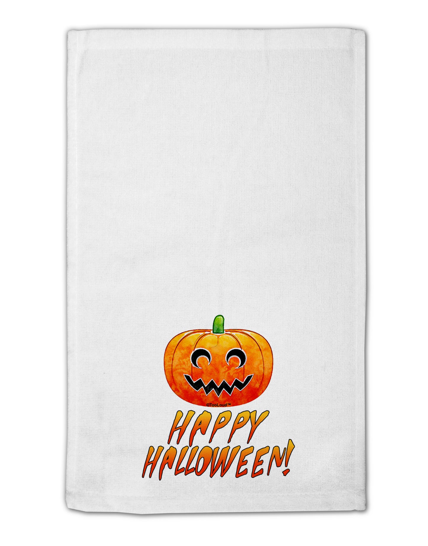 Jack-O-Lantern Watercolor Halloween 11"x18" Dish Fingertip Towel-Fingertip Towel-TooLoud-White-Davson Sales
