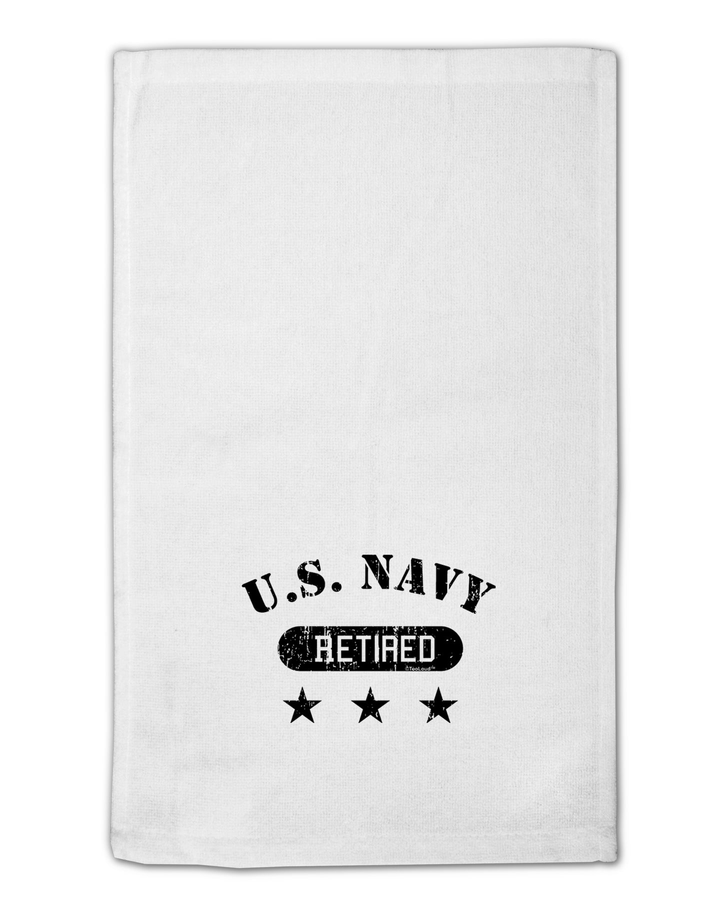 Retired Navy 11"x18" Dish Fingertip Towel by TooLoud-Fingertip Towel-TooLoud-White-Davson Sales