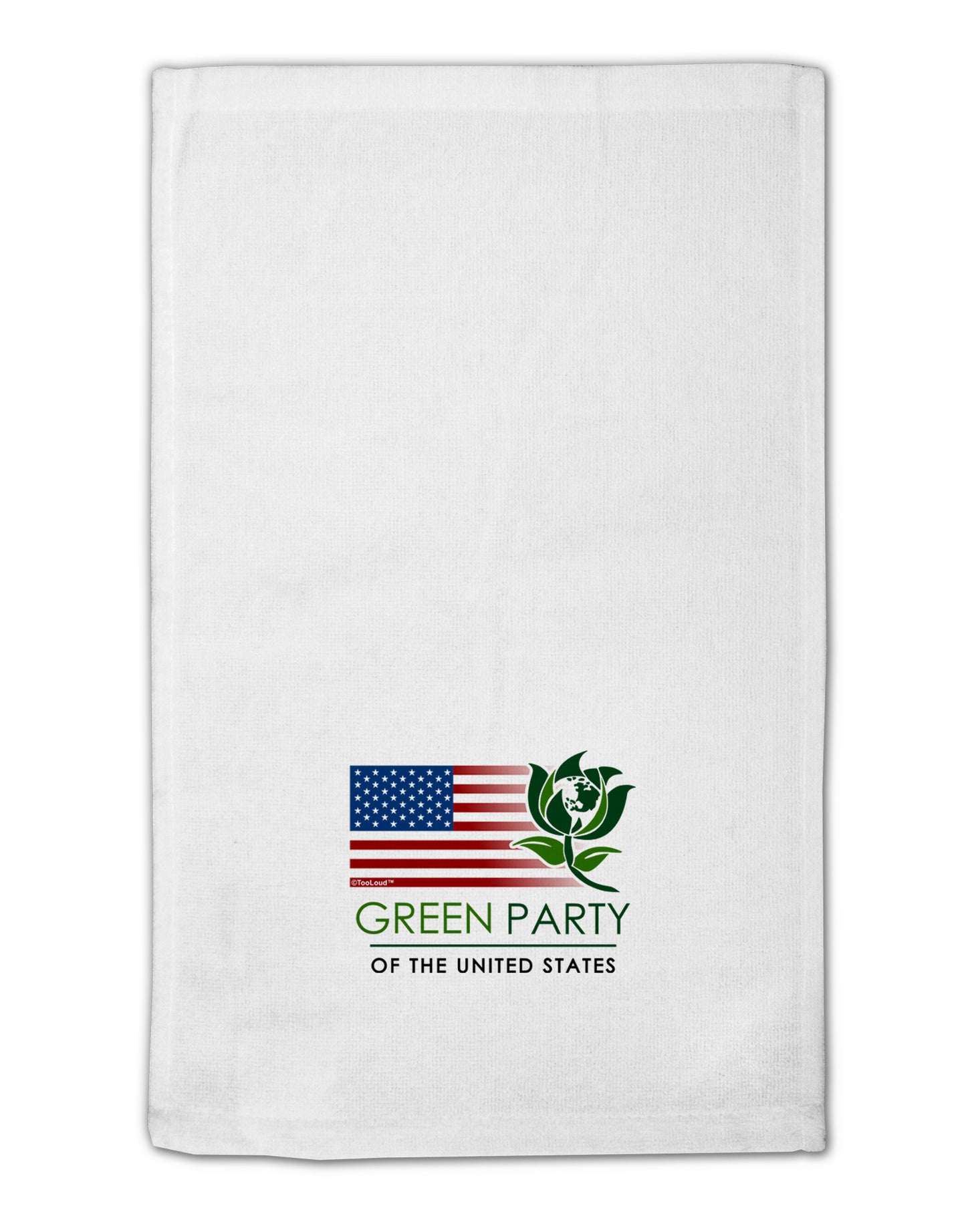 Green Party US Flag 11"x18" Dish Fingertip Towel-Fingertip Towel-TooLoud-White-Davson Sales