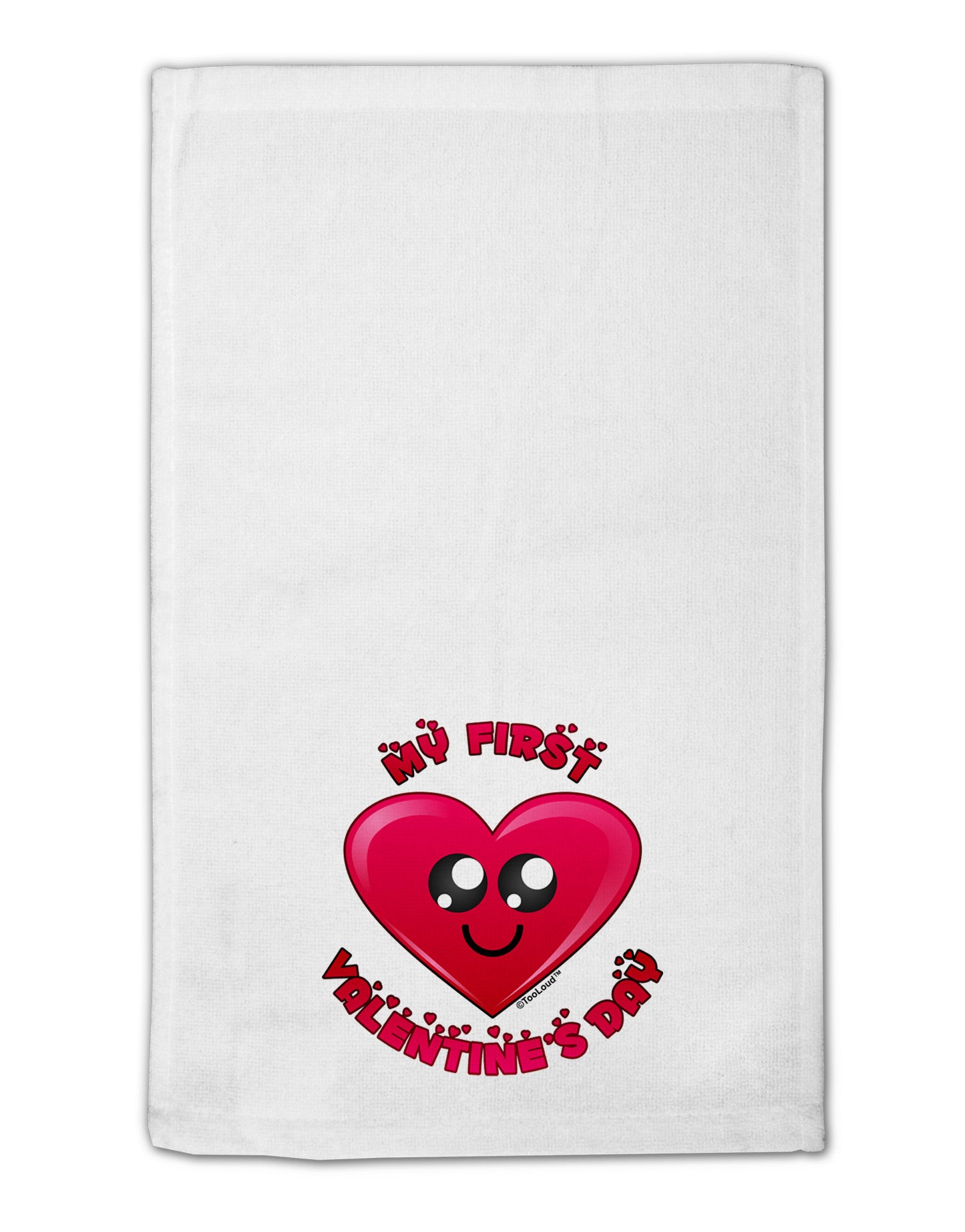 My First Valentine's Day 11"x18" Dish Fingertip Towel-Fingertip Towel-TooLoud-White-Davson Sales