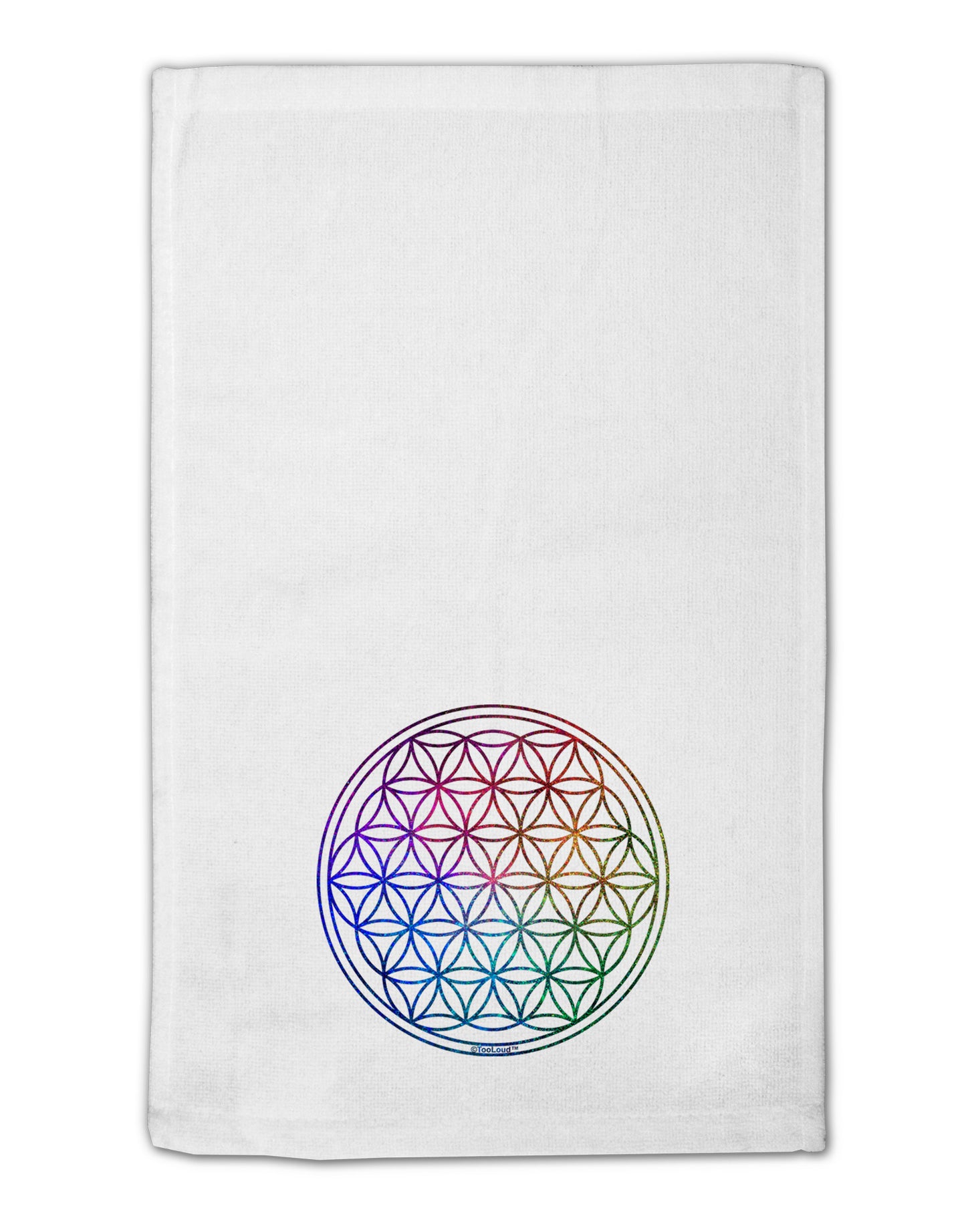 Flower of Life Circle 11"x18" Dish Fingertip Towel-Fingertip Towel-TooLoud-White-Davson Sales