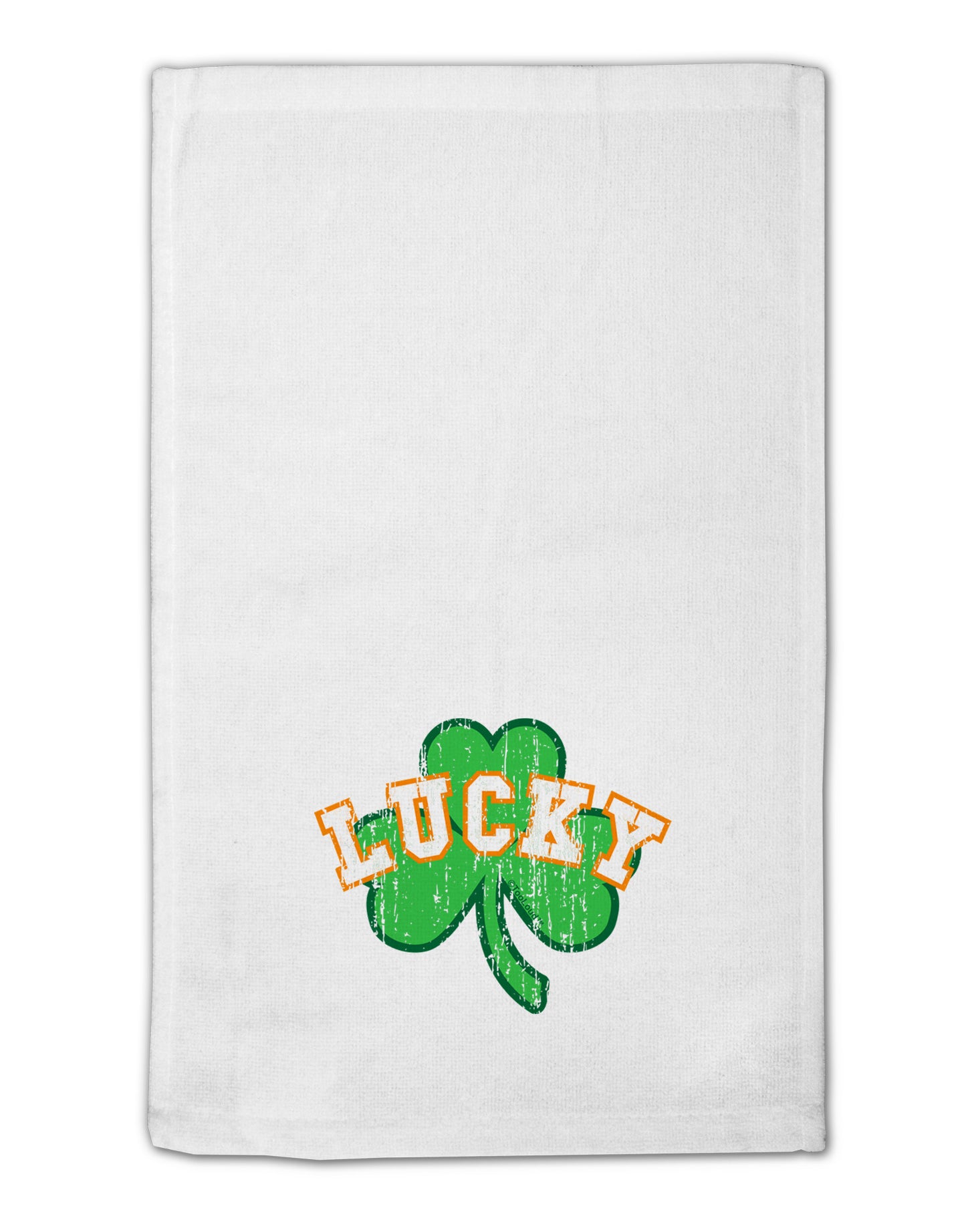 Lucky Shamrock Design Distressed 11"x18" Dish Fingertip Towel by TooLoud-Fingertip Towel-TooLoud-White-Davson Sales