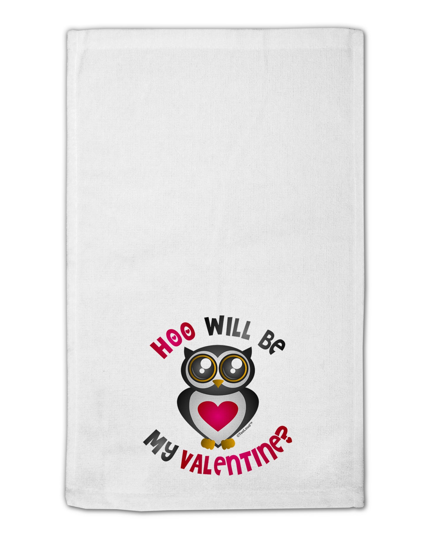 Hoo Will Be My Valentine 11"x18" Dish Fingertip Towel-Fingertip Towel-TooLoud-White-Davson Sales