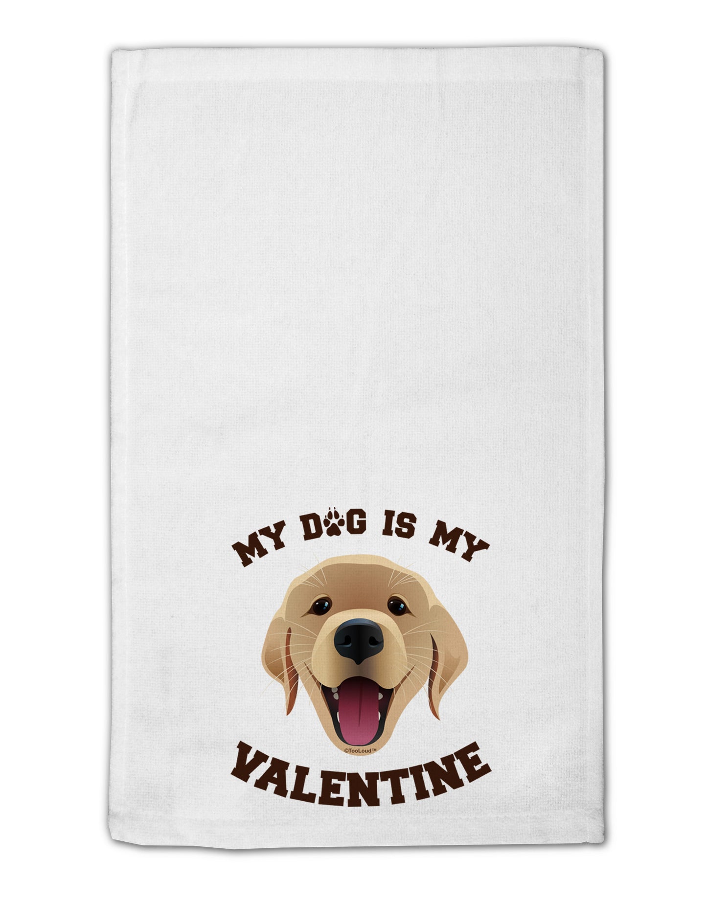 My Dog is my Valentine Gold Yellow 11"x18" Dish Fingertip Towel-Fingertip Towel-TooLoud-White-Davson Sales