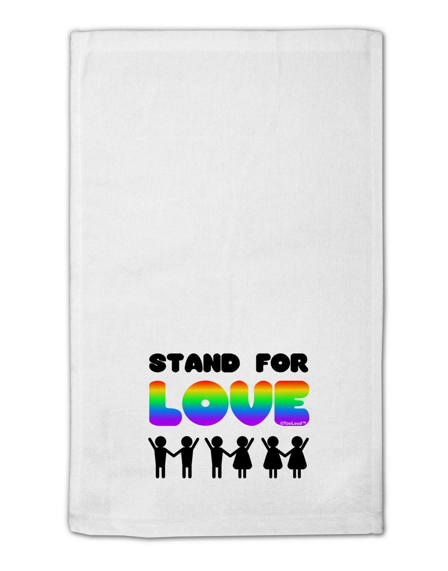 Stand For Love Rainbow 11"x18" Dish Fingertip Towel-Fingertip Towel-TooLoud-White-Davson Sales