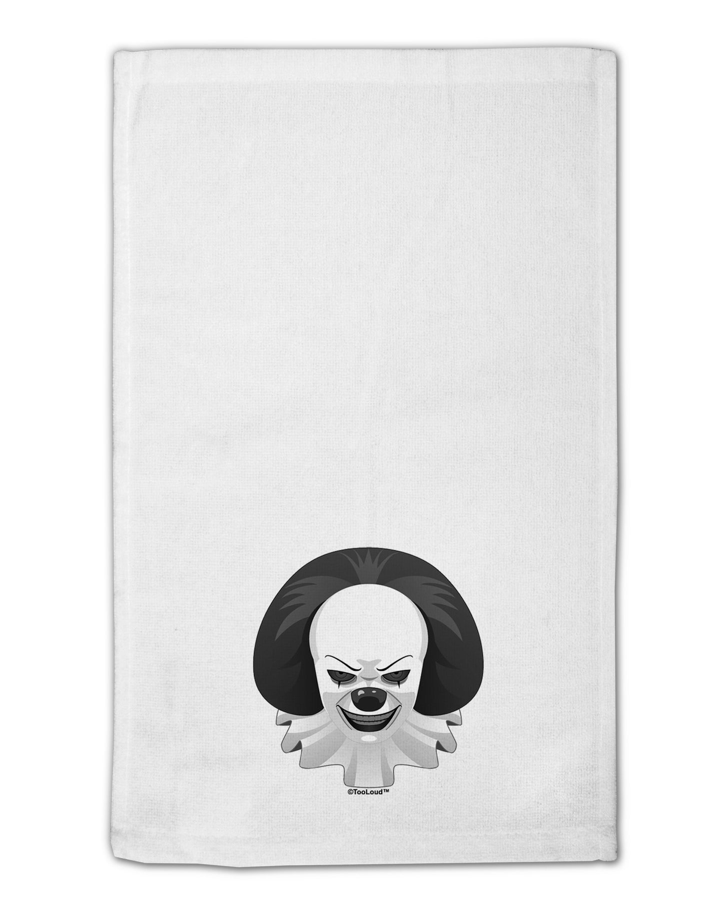 Scary Clown Grayscale 11"x18" Dish Fingertip Towel-Fingertip Towel-TooLoud-White-Davson Sales