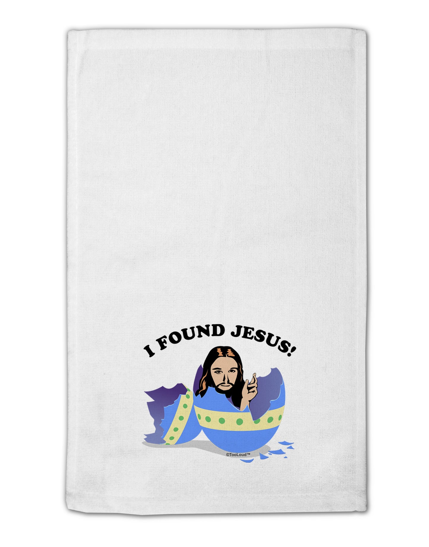 I Found Jesus - Easter Egg 11"x18" Dish Fingertip Towel-Fingertip Towel-TooLoud-White-Davson Sales