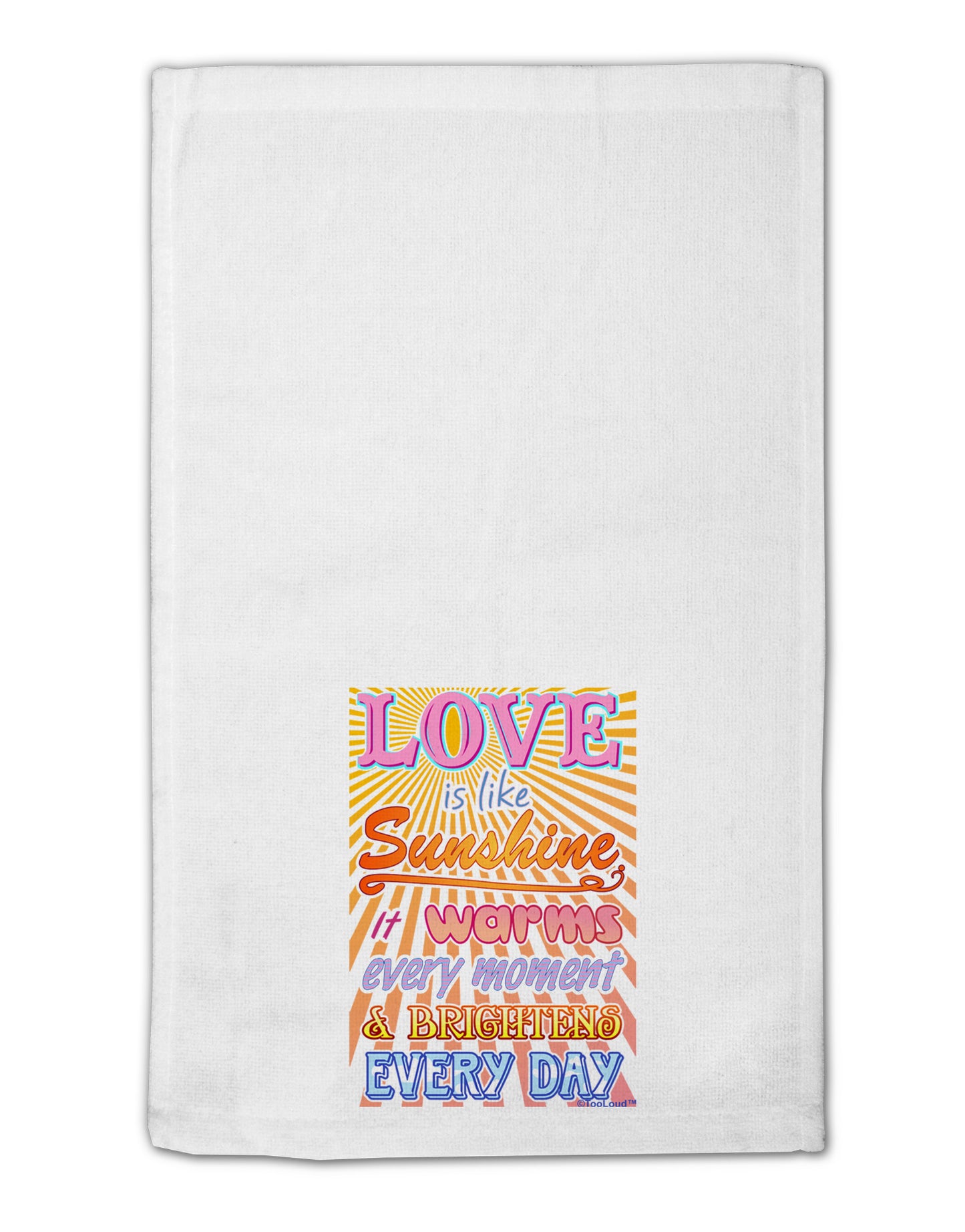 Love is like Sunshine - Sunburst 11"x18" Dish Fingertip Towel-Fingertip Towel-TooLoud-White-Davson Sales