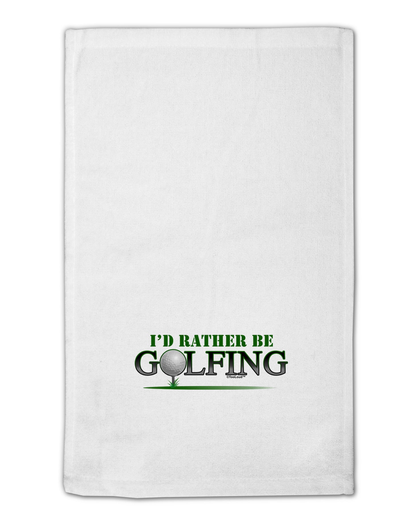 I'd Rather Be Golfing 11"x18" Dish Fingertip Towel-Fingertip Towel-TooLoud-White-Davson Sales