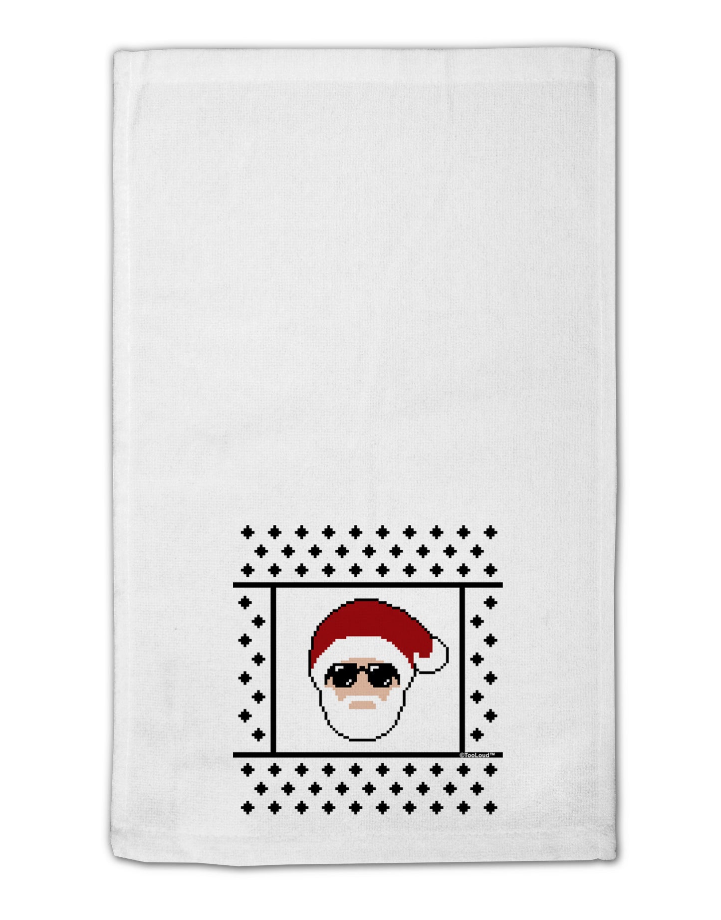 Cool Santa Christmas Sweater 11"x18" Dish Fingertip Towel-Fingertip Towel-TooLoud-White-Davson Sales