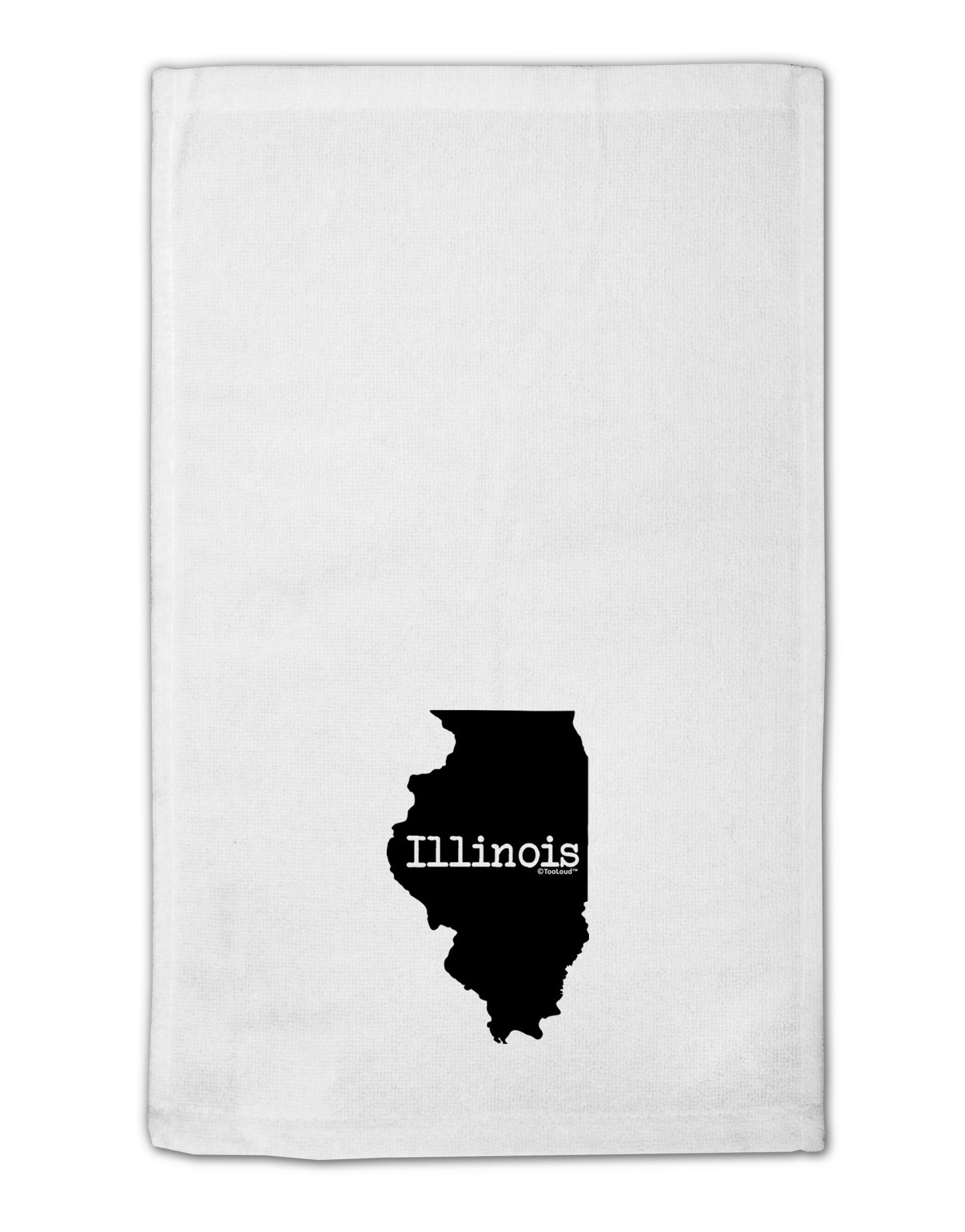 Illinois - United States Shape 11"x18" Dish Fingertip Towel-Fingertip Towel-TooLoud-White-Davson Sales