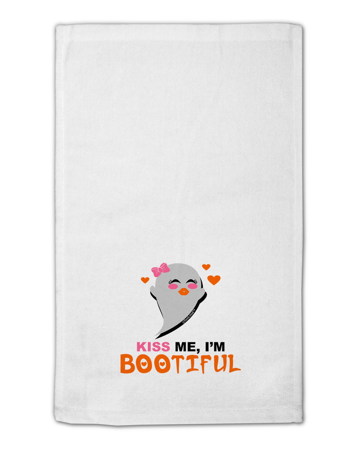 Kiss Me BOOtiful Ghost Orange 11"x18" Dish Fingertip Towel-Fingertip Towel-TooLoud-White-Davson Sales