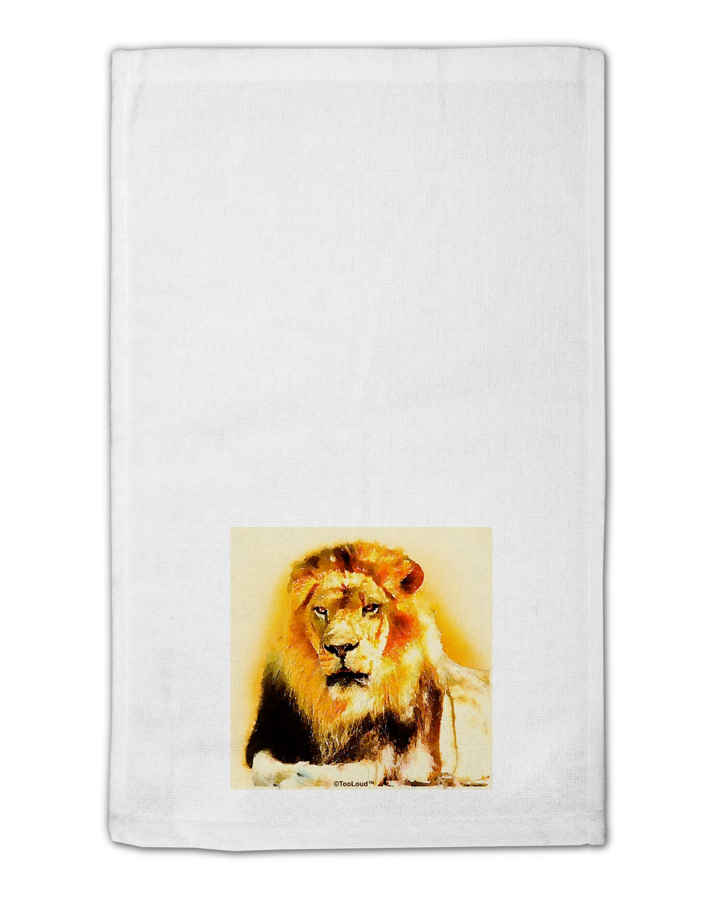 Lion Watercolor 4 11"x18" Dish Fingertip Towel-Fingertip Towel-TooLoud-White-Davson Sales