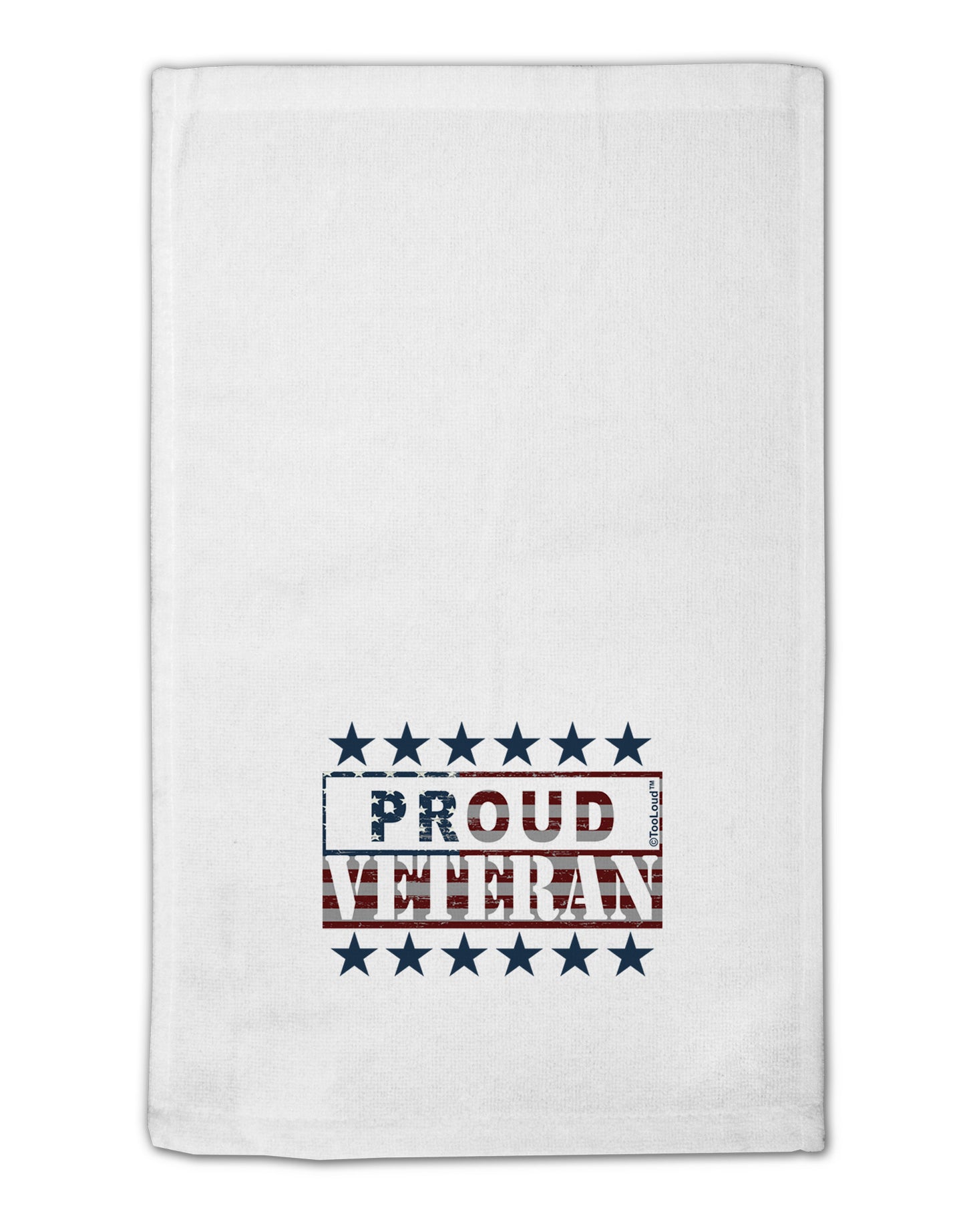 Proud Veteran Flag 11"x18" Dish Fingertip Towel-Fingertip Towel-TooLoud-White-Davson Sales