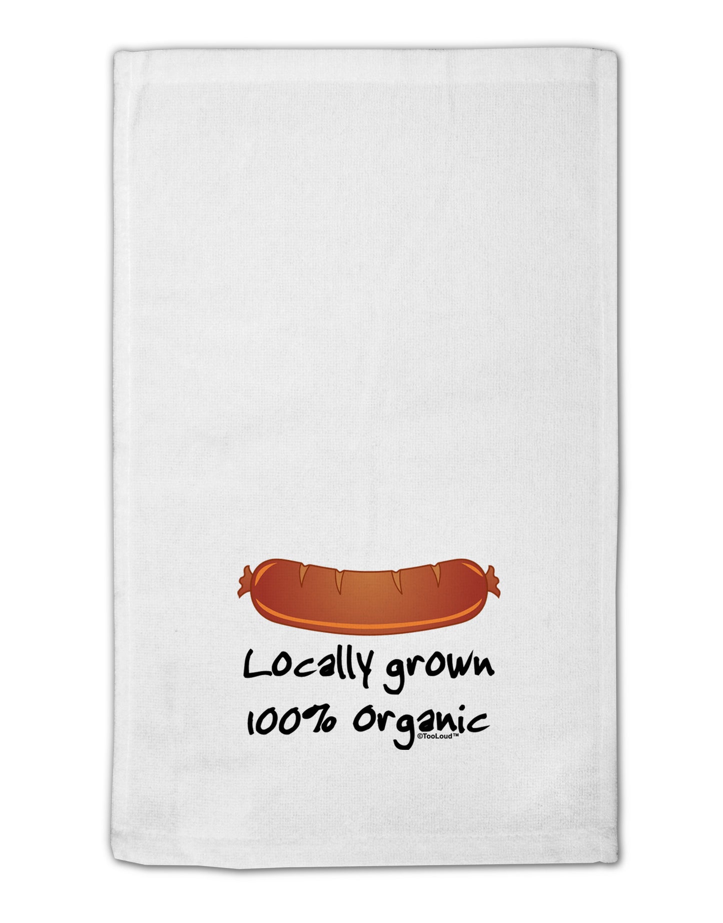 Locally Grown Organic Sausage 11"x18" Dish Fingertip Towel-Fingertip Towel-TooLoud-White-Davson Sales