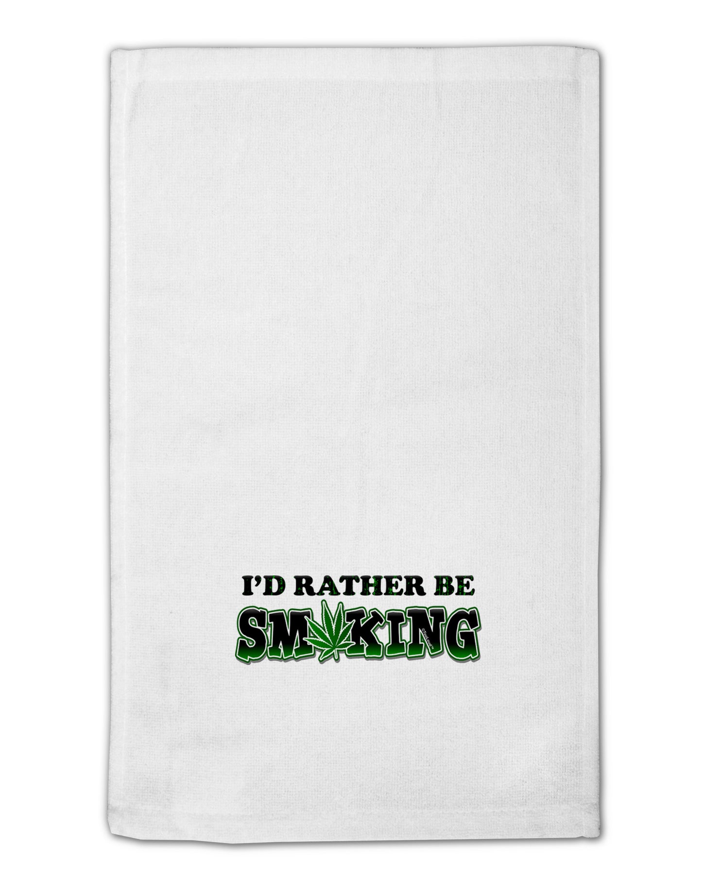 I'd Rather Be Smoking 11"x18" Dish Fingertip Towel-Fingertip Towel-TooLoud-White-Davson Sales
