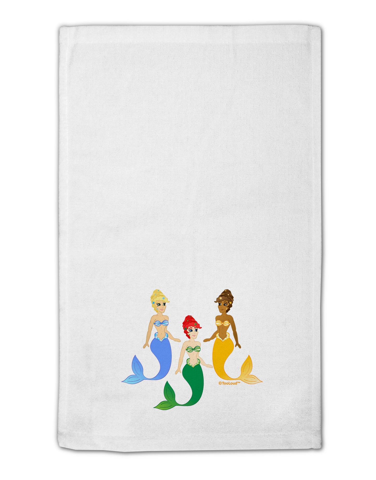 Three Mermaids 11"x18" Dish Fingertip Towel-Fingertip Towel-TooLoud-White-Davson Sales