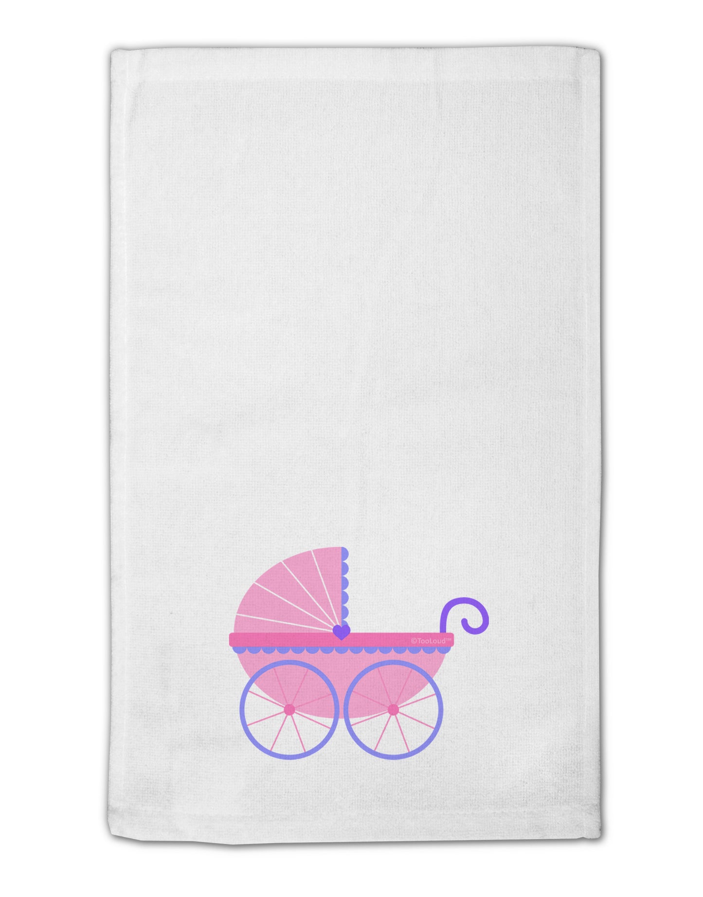 Baby Girl Carriage 11"x18" Dish Fingertip Towel-Fingertip Towel-TooLoud-White-Davson Sales